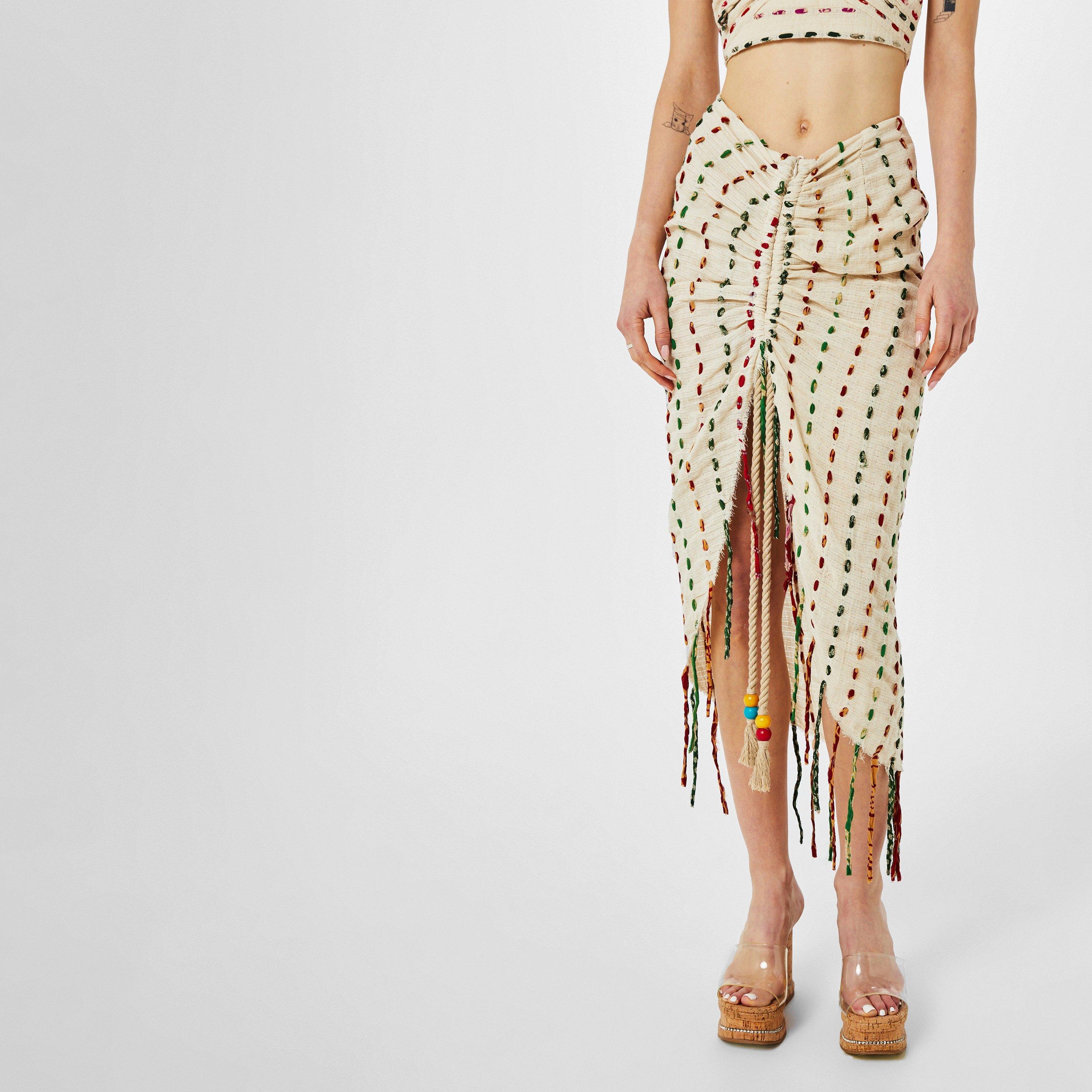 Natural Multi - JBQ - Women's Nova Midi Skirt - 2