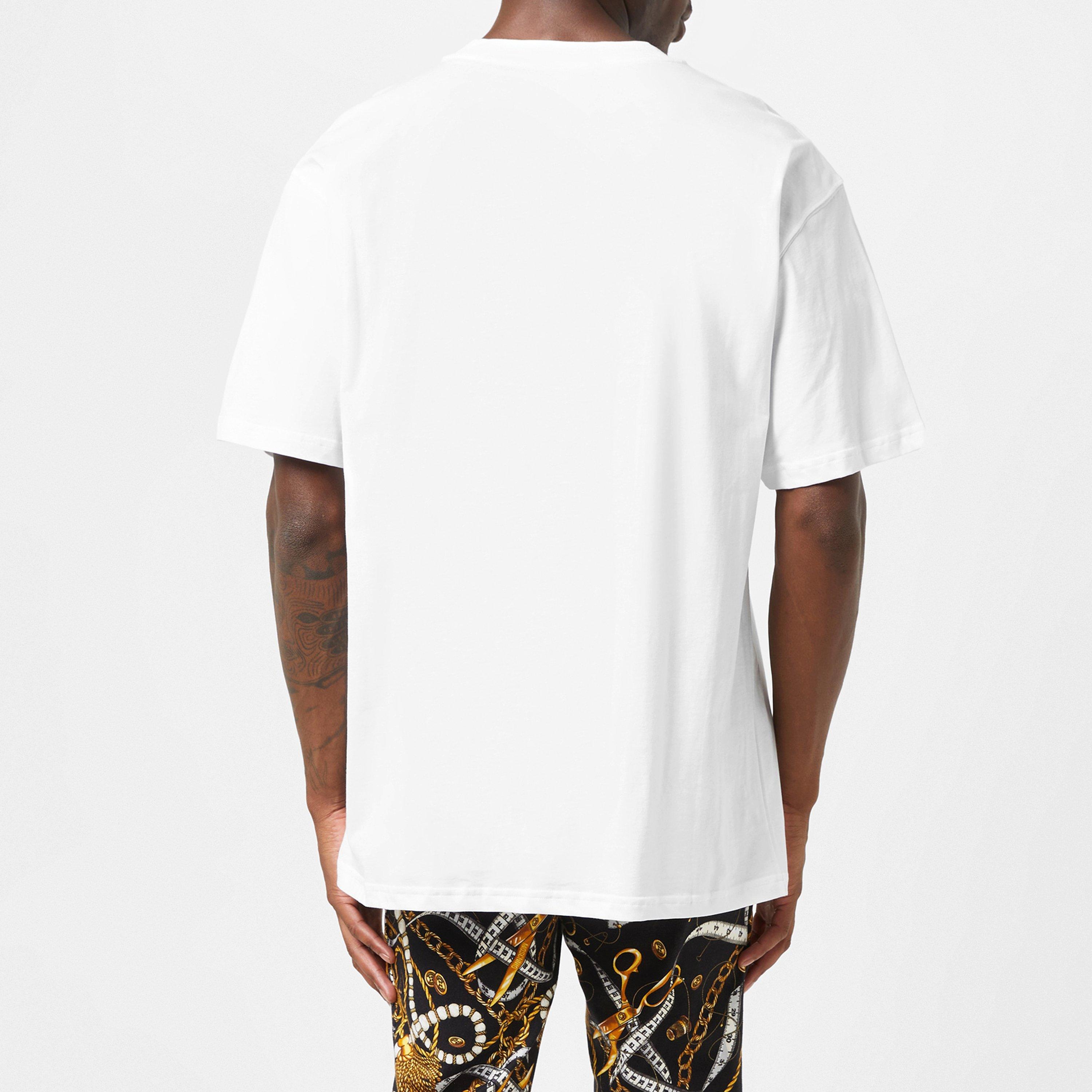 White - Moschino - Logo Embroidery T-Shirt - 2