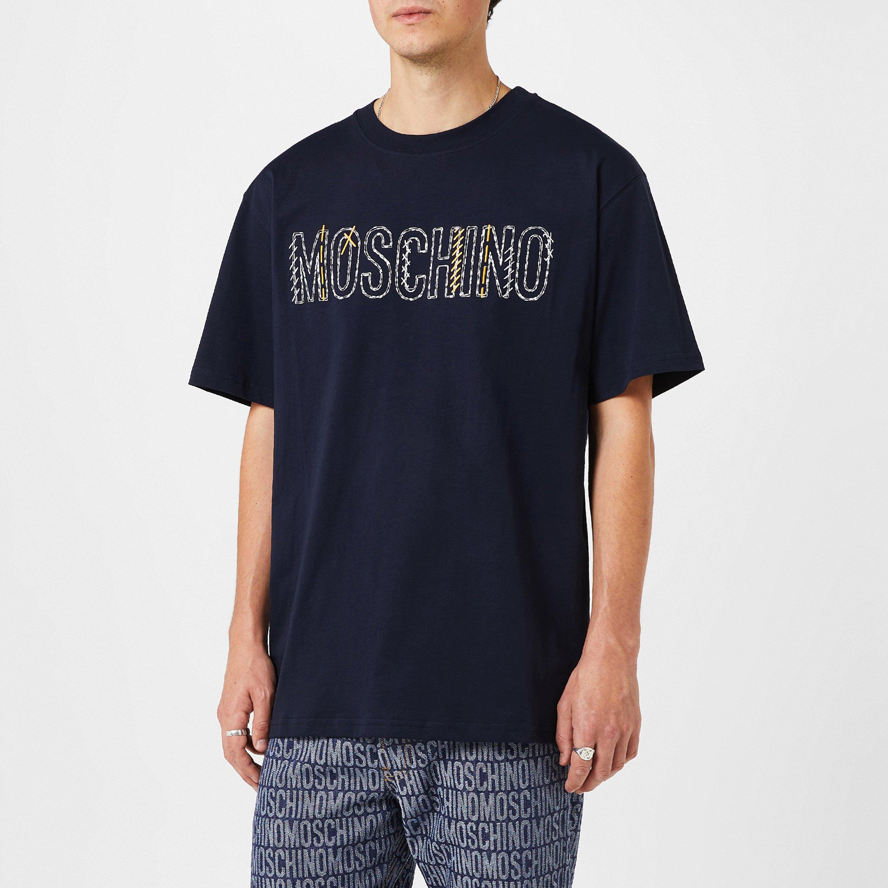 Moschino | Logo Embroidery T Shirt | Regular Fit T-Shirts
