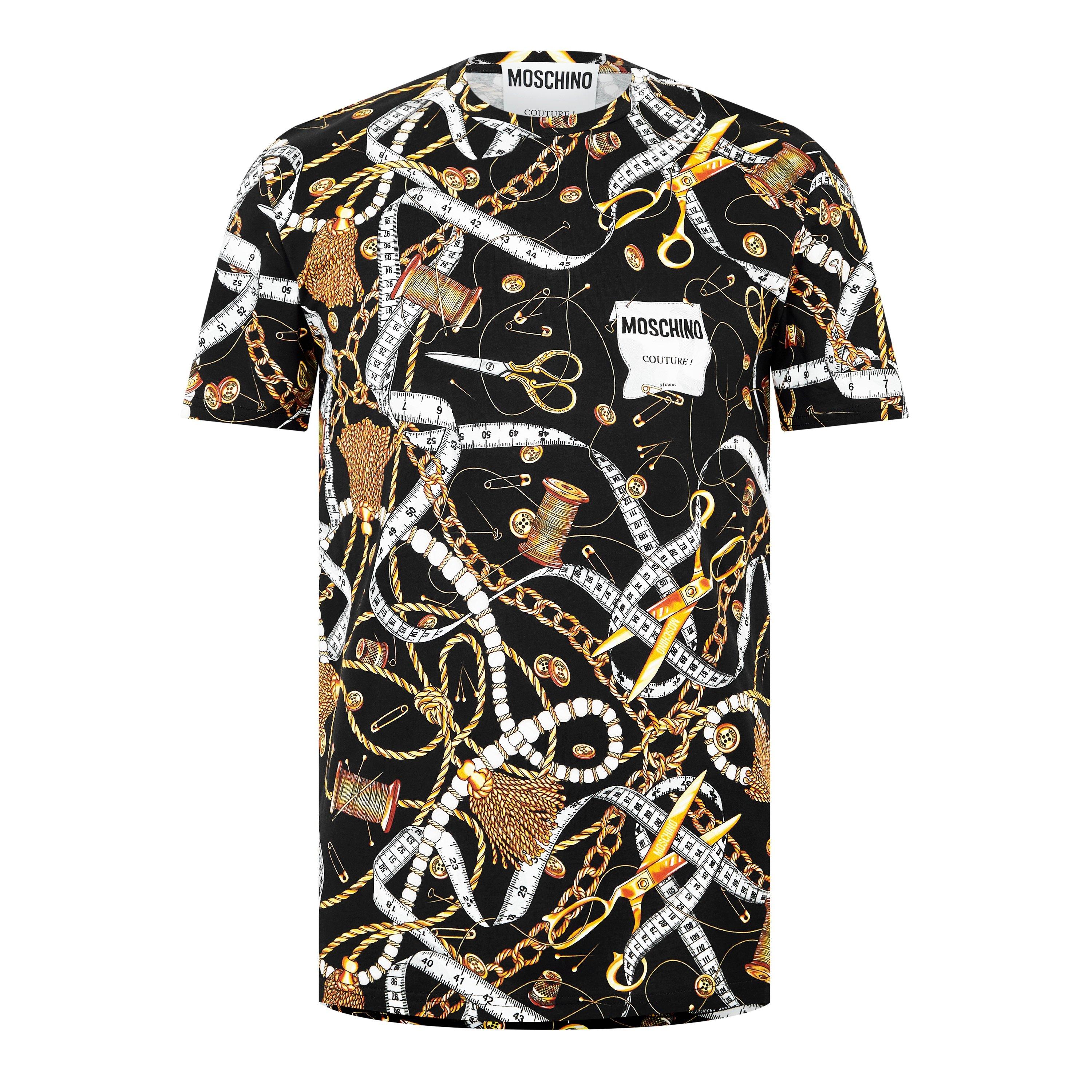 Black - Moschino - Sartorial Print T-Shirt - 4