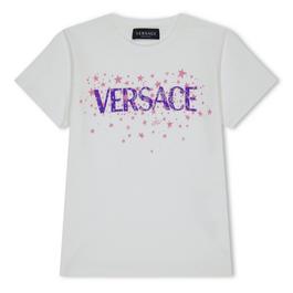 Versace Logo Stars T Shirt Junior