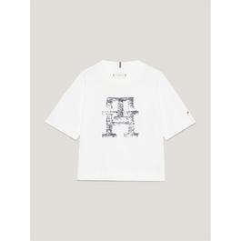 Tommy Hilfiger Monogram Sequin Short Sleeve Shirt