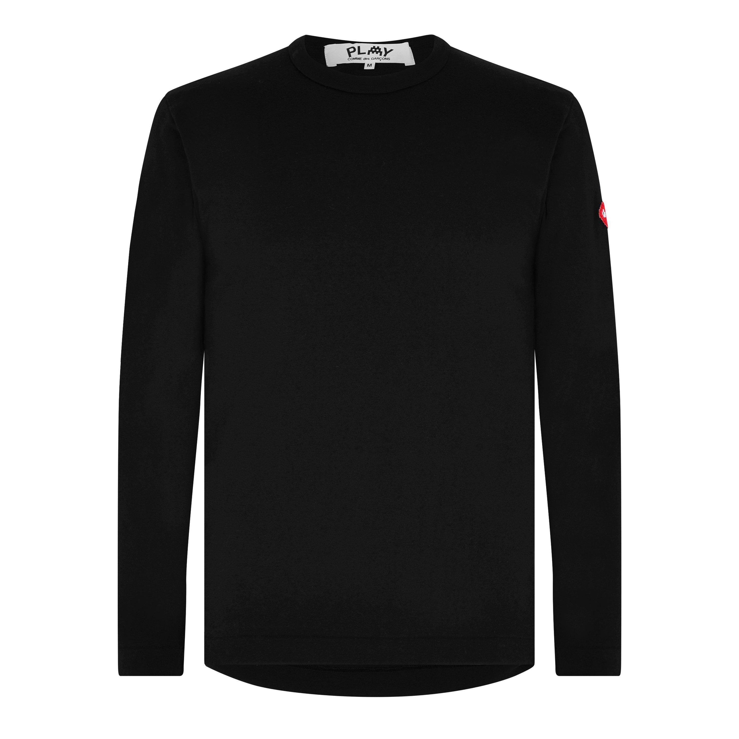 Black 1 - Comme des Garcons PLAY - X The Artist Invader Long Sleeve T-Shirt - 5