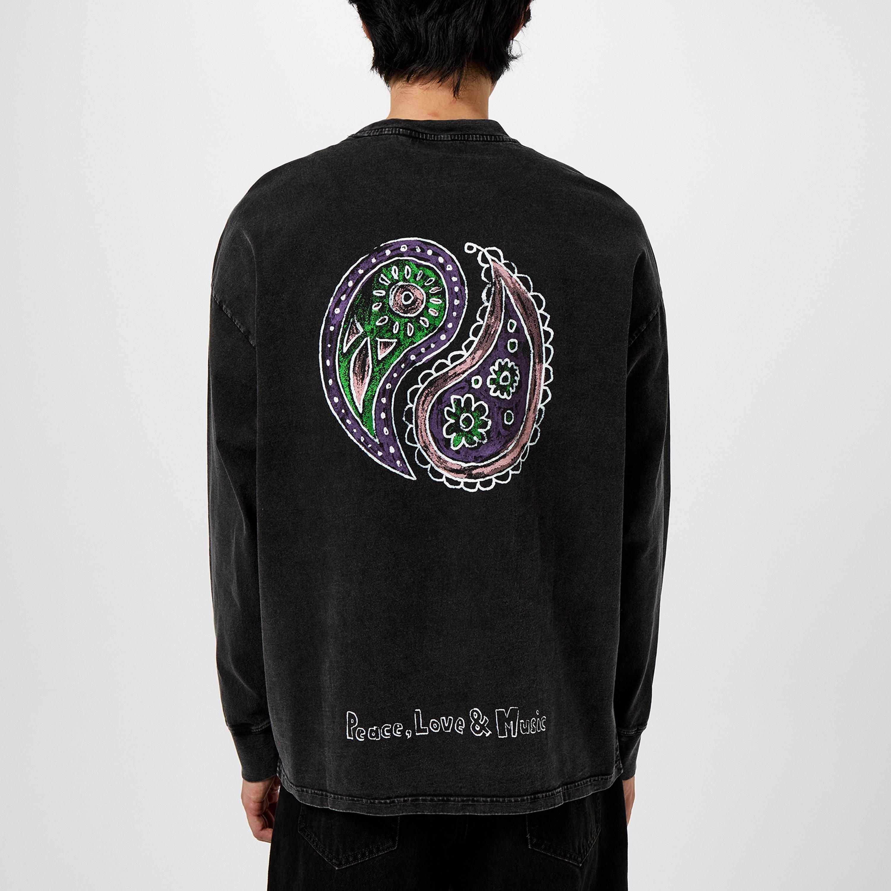 Black CCX - Five CM - Men's Paisley Long Sleeve T-Shirt - 3