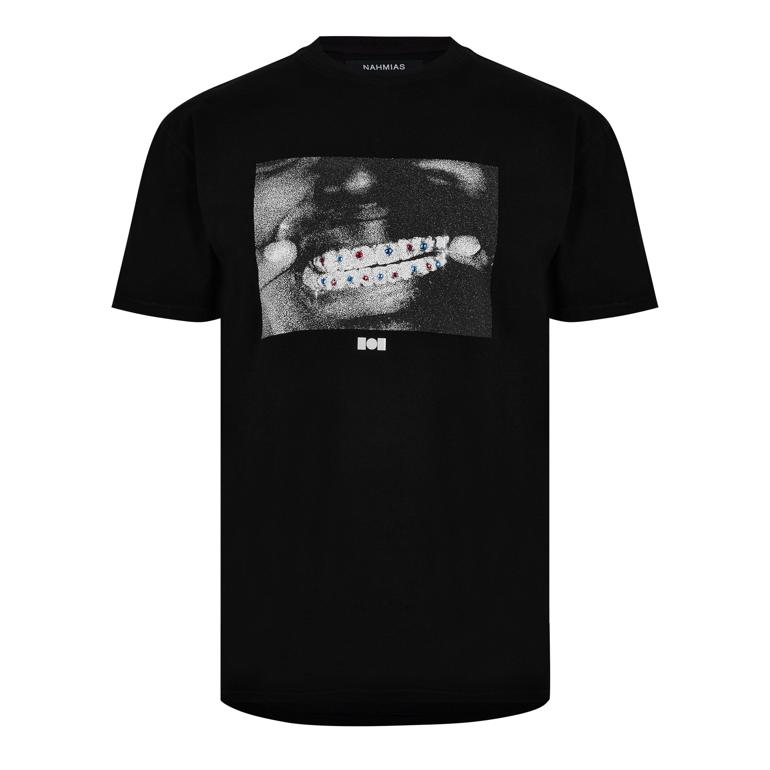Black - Nahmias - X Kodak Black Grillz Graphic T-Shirt - 5