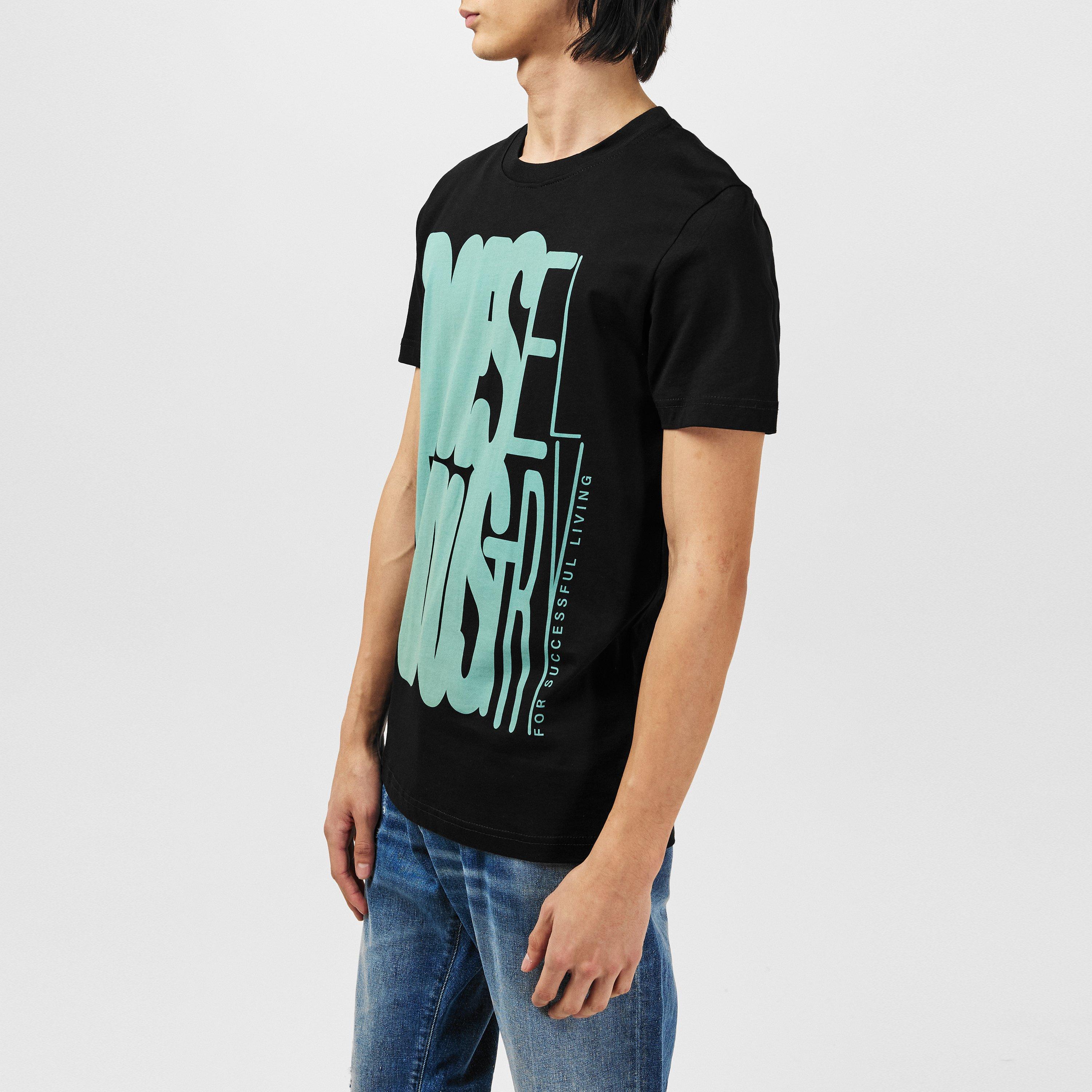 Noir 9XX - Diesel - Men's Water Print Slim Fit T-Shirt - 2
