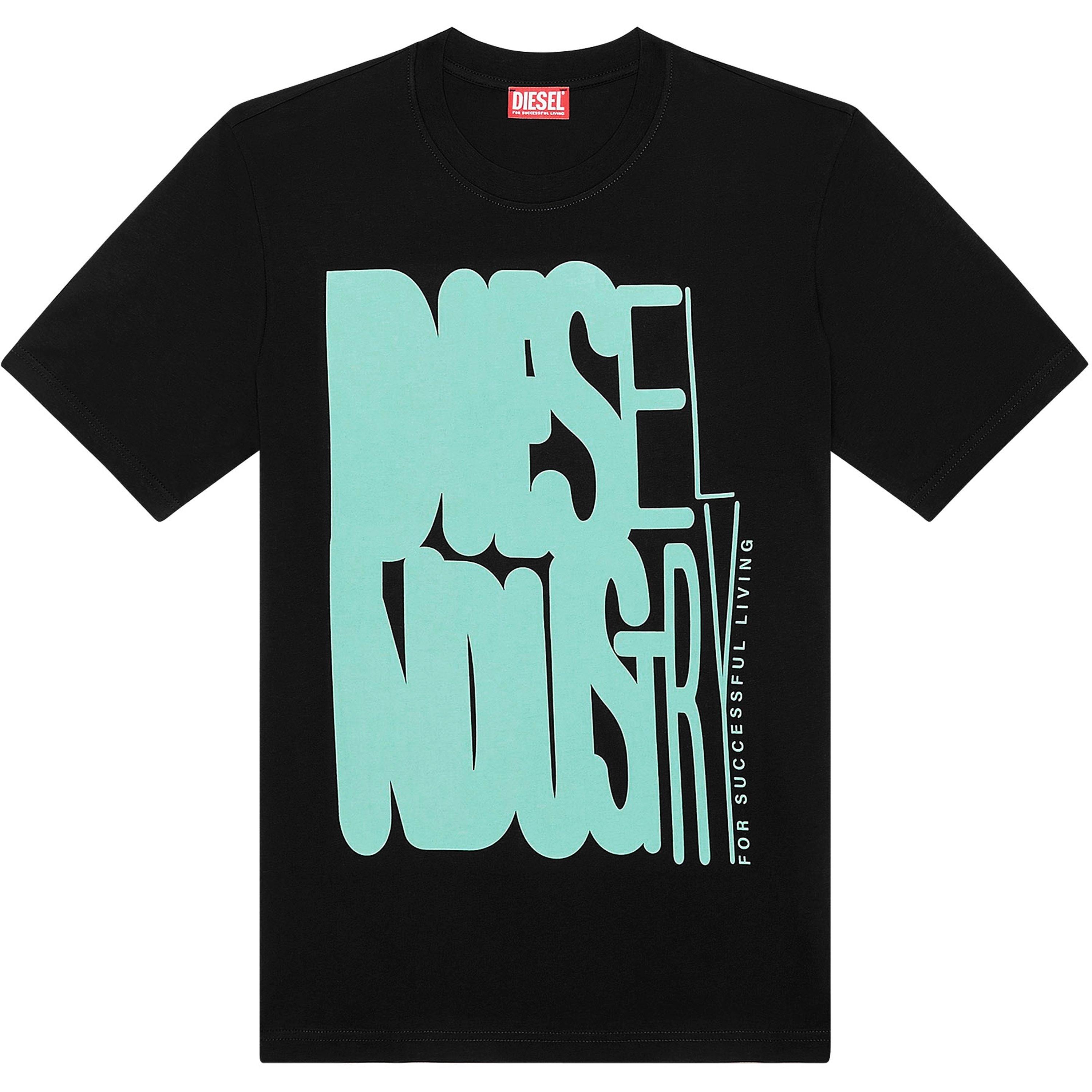 Noir 9XX - Diesel - Men's Water Print Slim Fit T-Shirt - 5