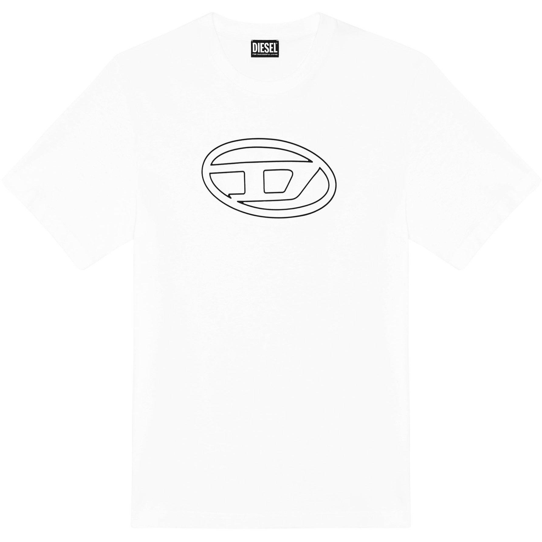 White 100 - Diesel - Men's Regular Fit T-Shirt - 1