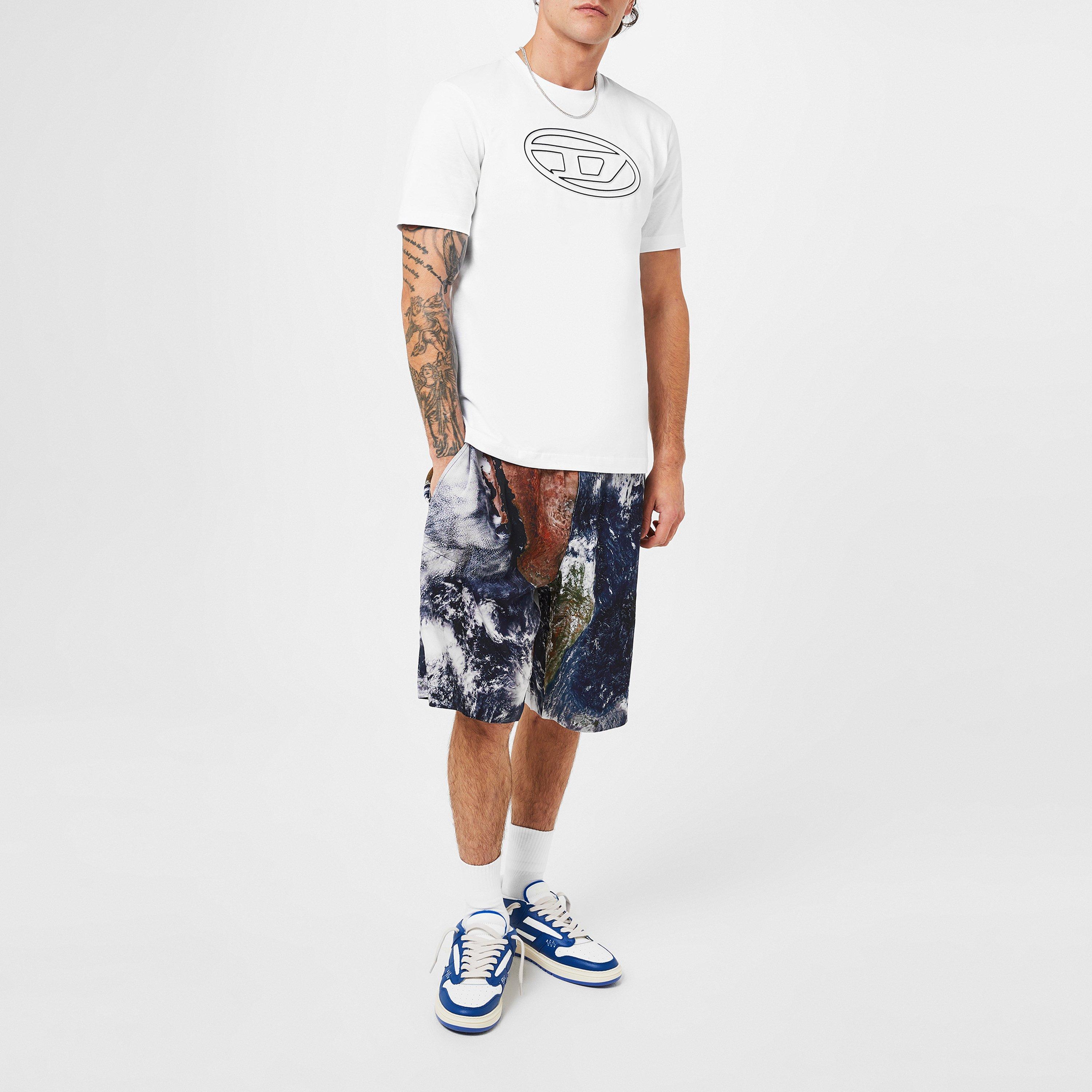White 100 - Diesel - Men's Regular Fit T-Shirt - 2