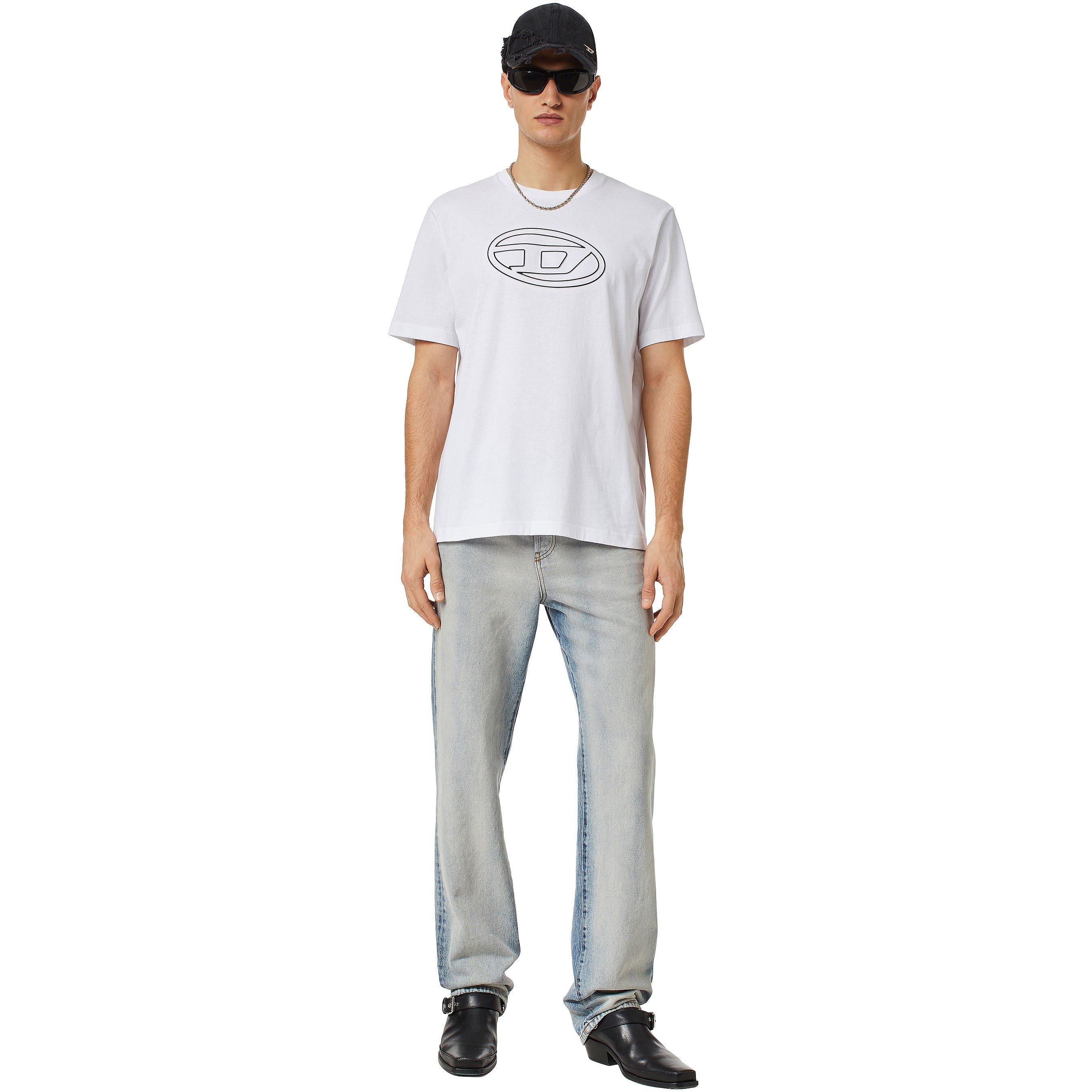 White 100 - Diesel - Men's Regular Fit T-Shirt - 5