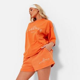 I Saw It First ISAWITFIRST Florence Graphic Sweat Shorts Co-Ord