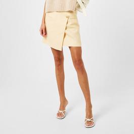 Anine Bing Natalia Linen Wrap Front Skirt