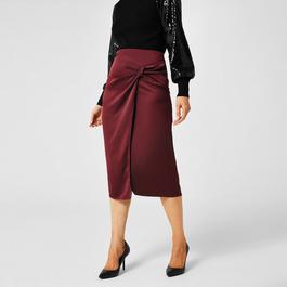 Biba Satin Twist Detail Skirt