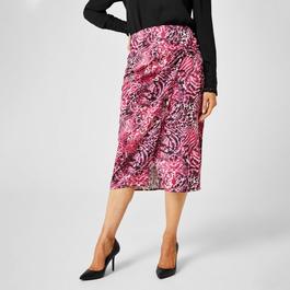 Biba Satin Twist Detail Skirt