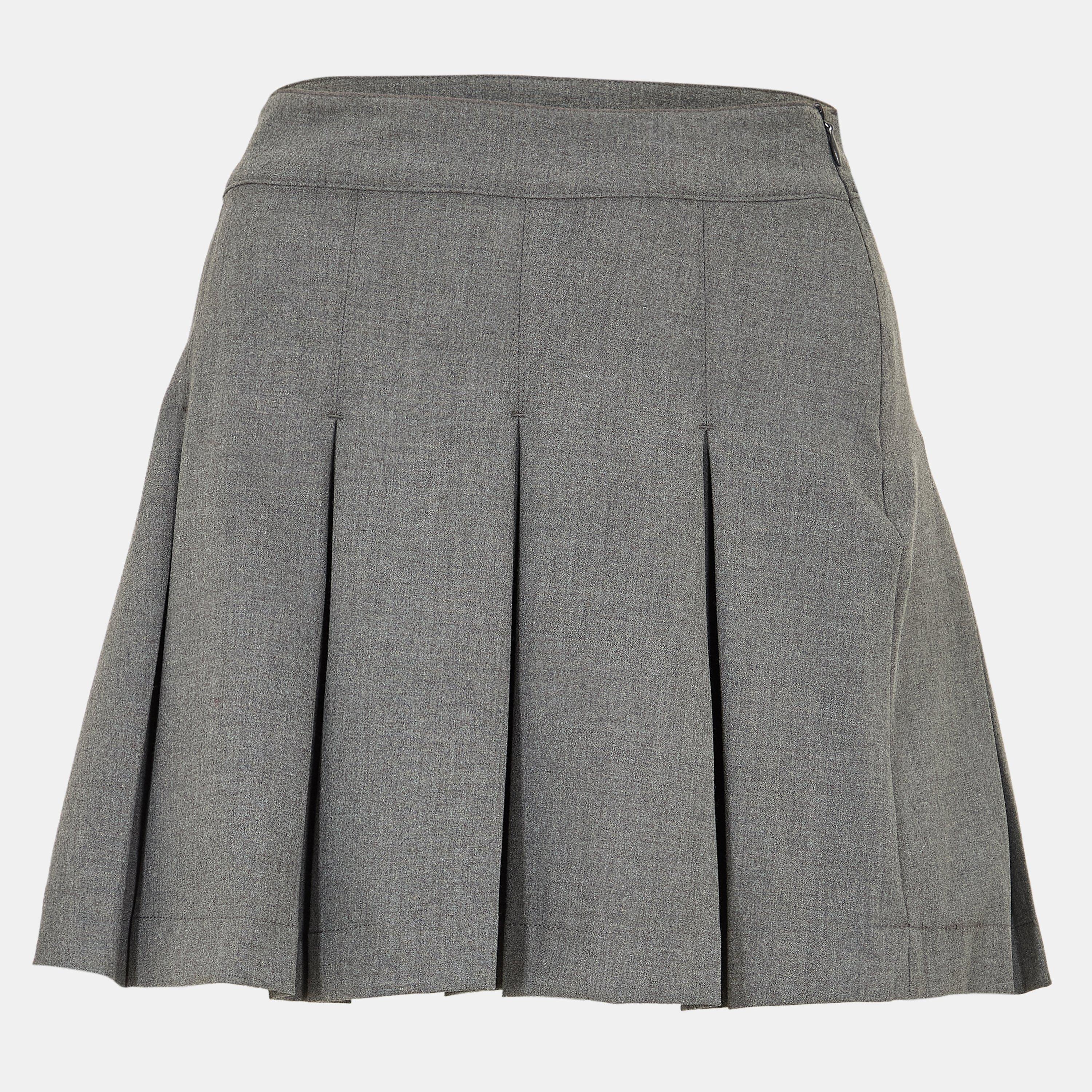 Charcoal - Jack Wills - Tailored Pleated Mini Skirt - 1
