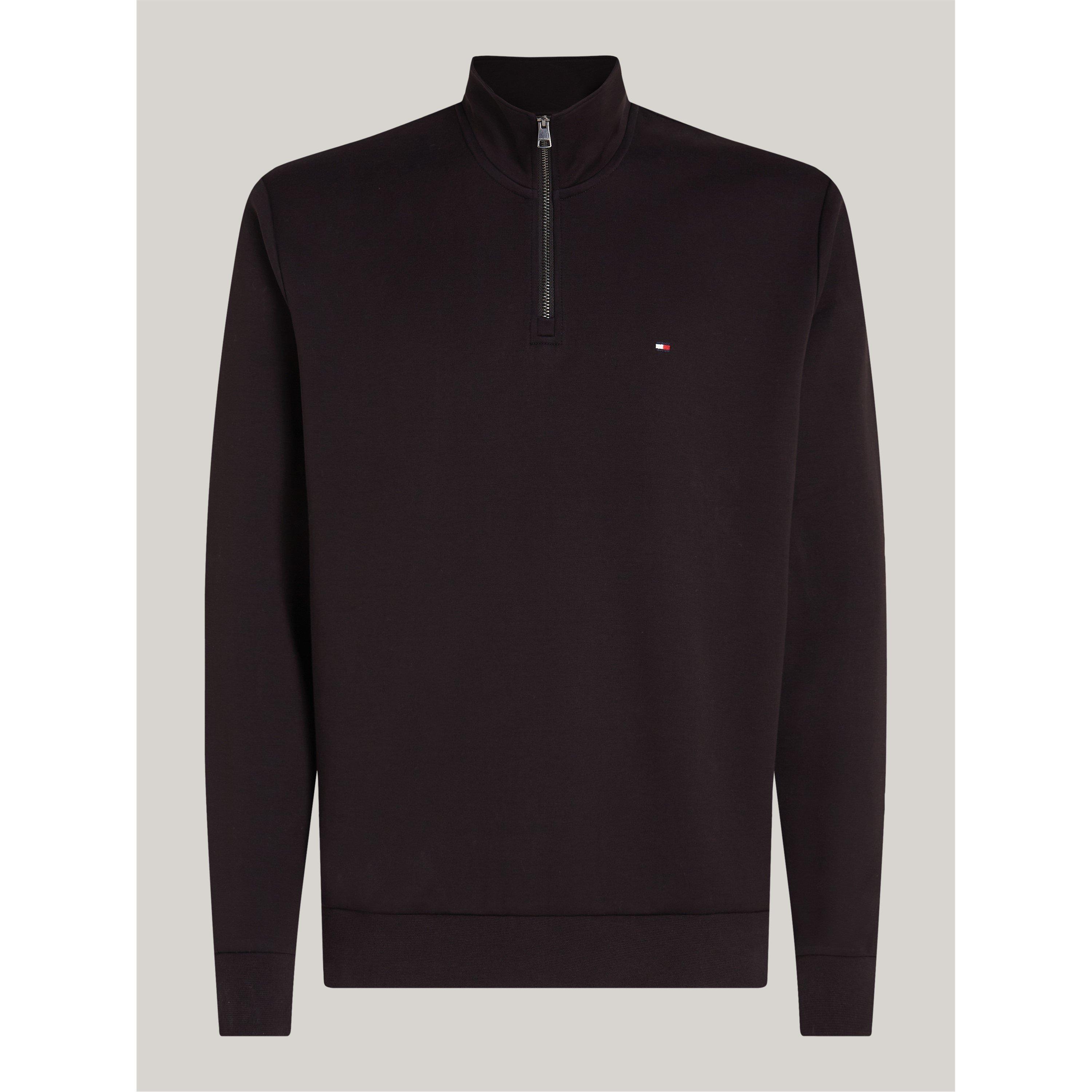 Tommy Hilfiger ESSENTIAL INTECHNO 1/4 ZIP - Black BDS - XL