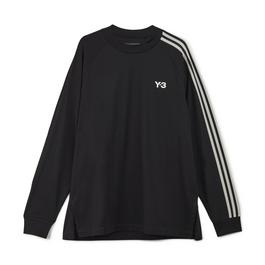 Y3 3 Stripe Long Sleeve T Shirt