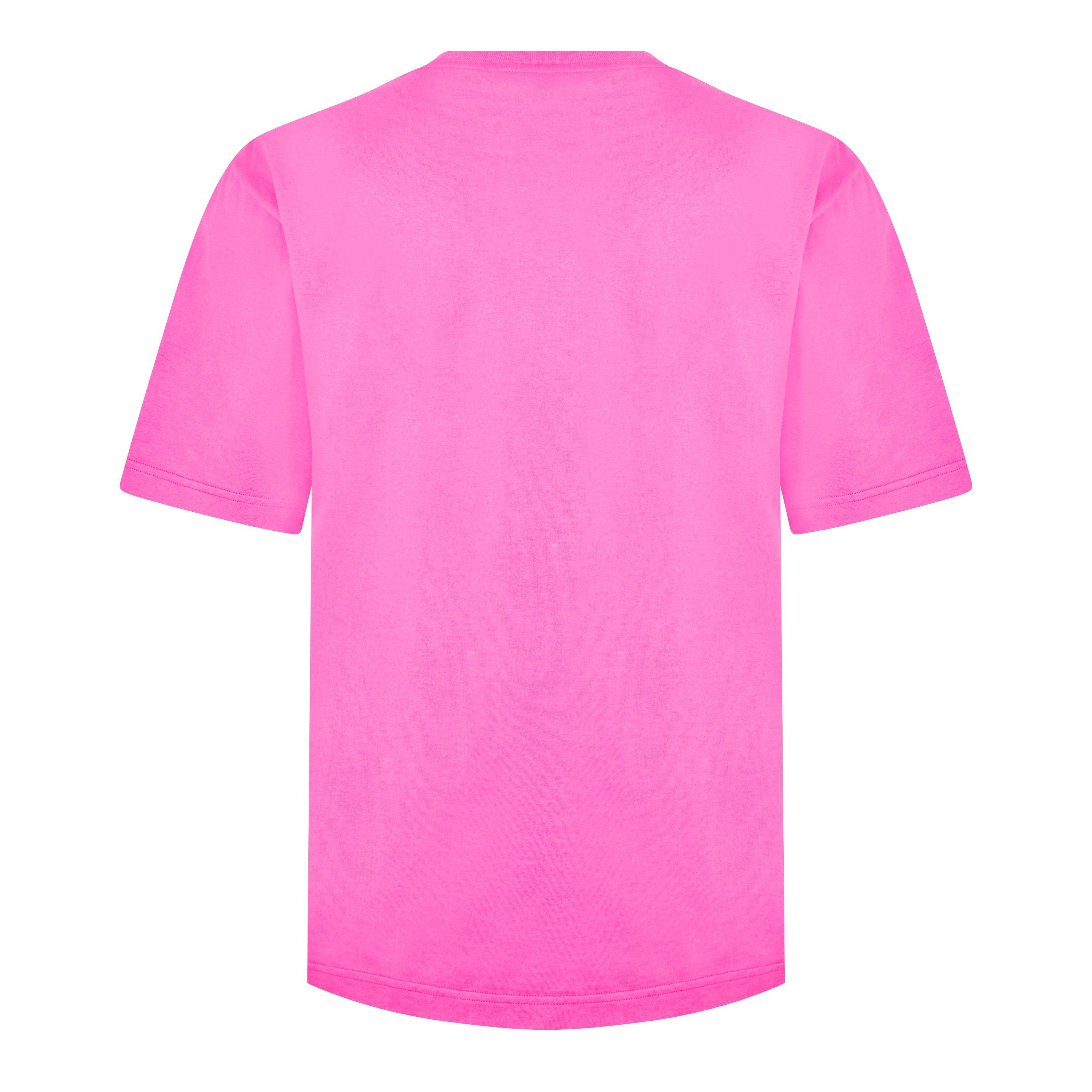 Pink - Palm Angels - Logo Embroidered Cotton T-Shirt - 2
