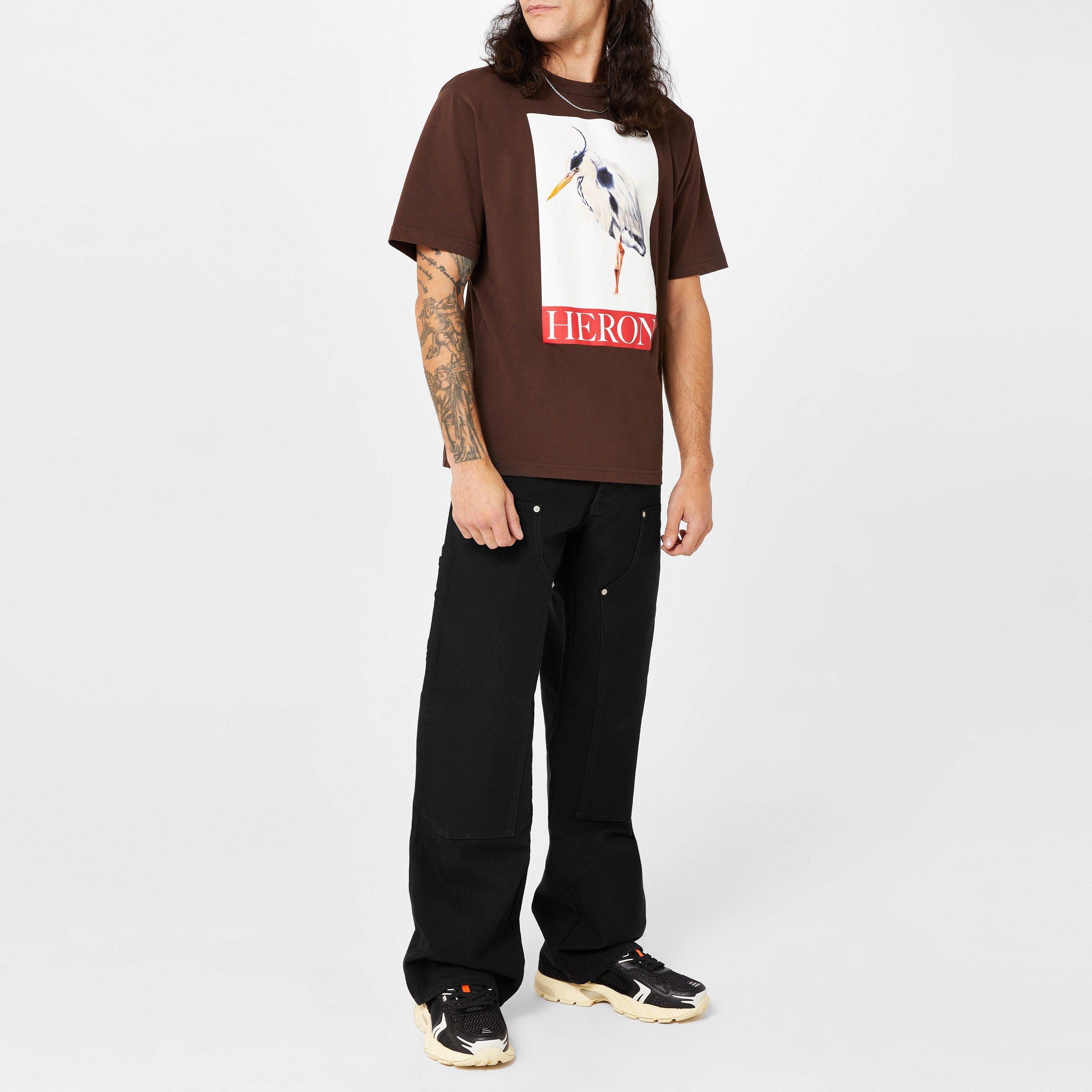 Brown - Heron Preston - Painted T-Shirt - 4
