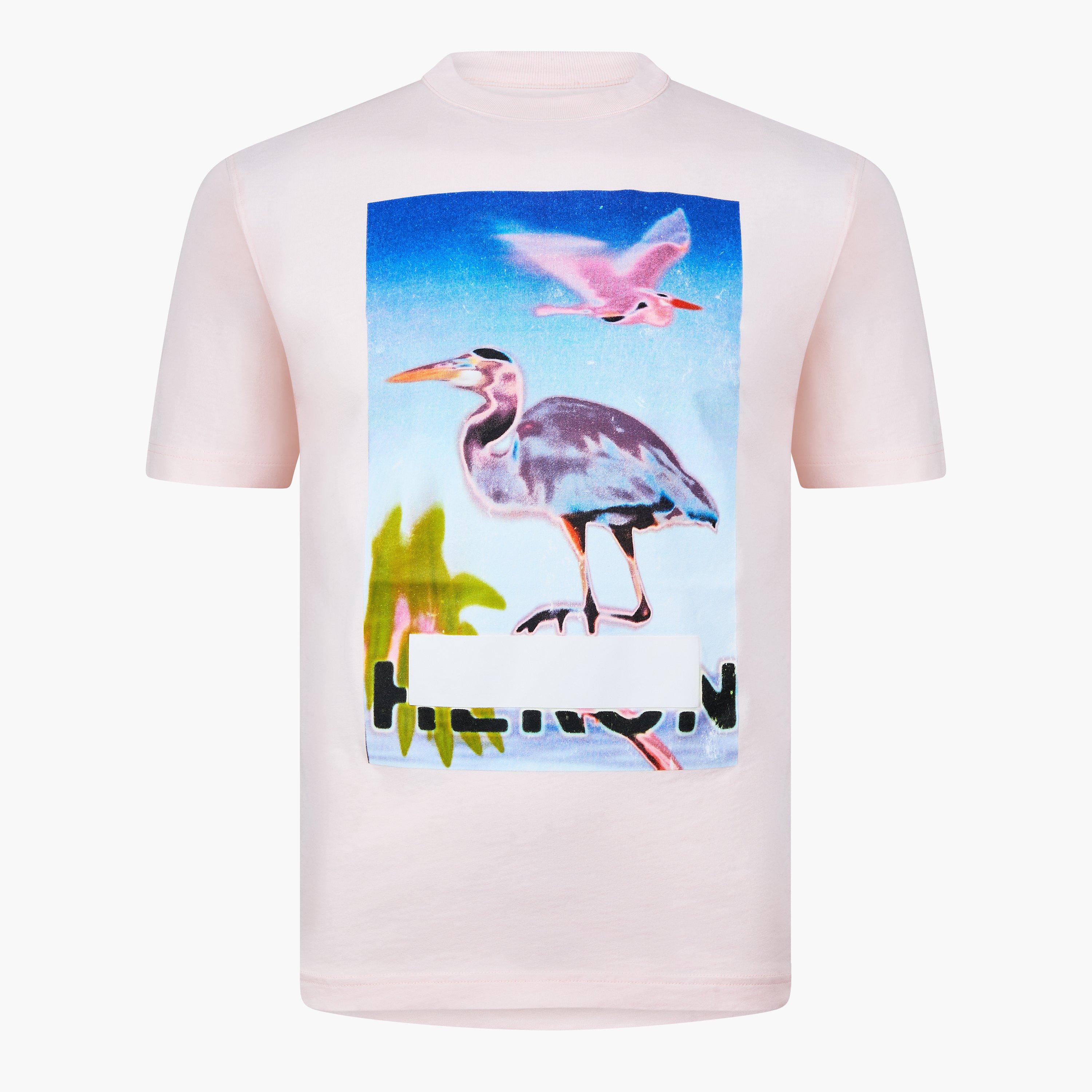 Ivory/Purple - Heron Preston - Censor Heron T Shirt - 1