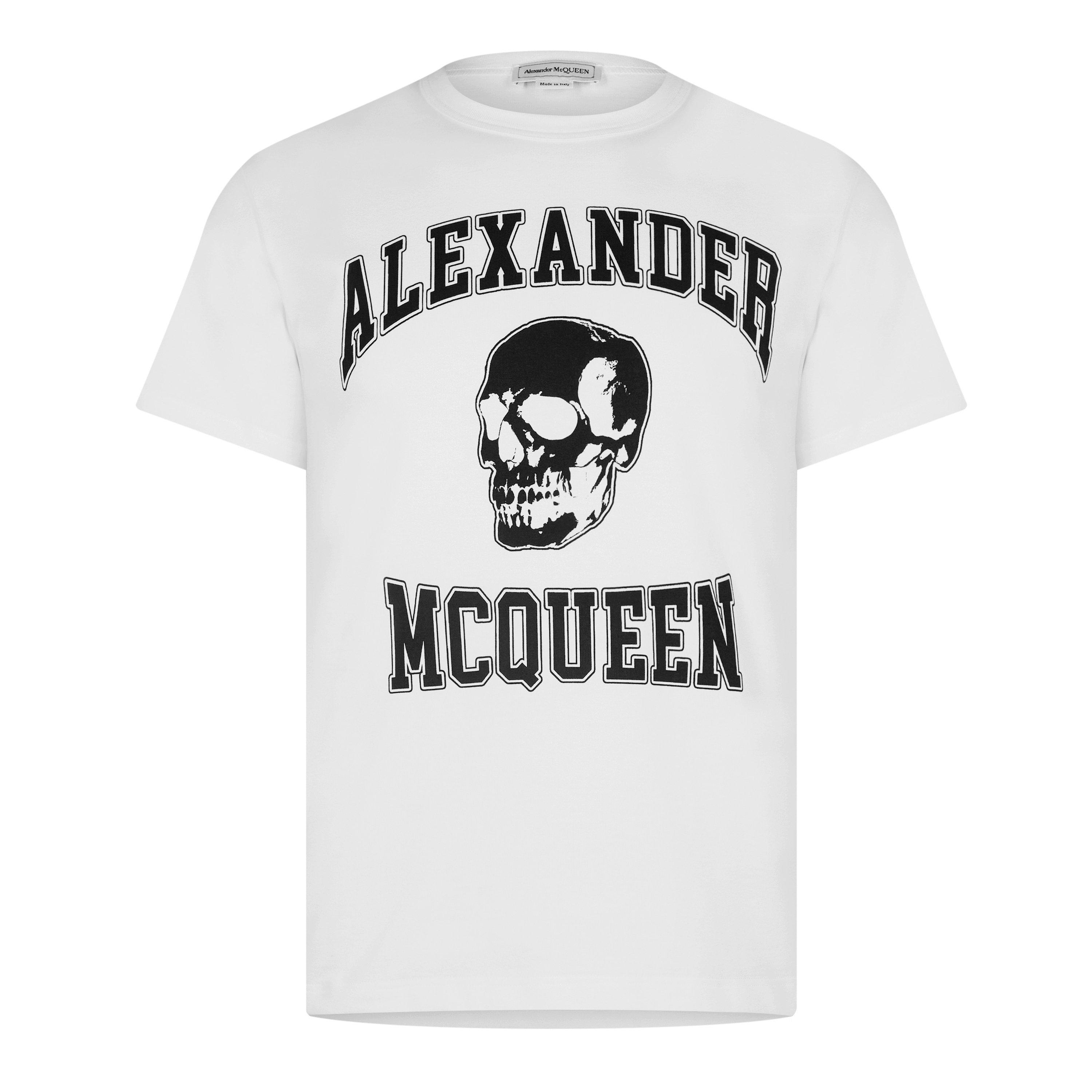 White/Black - Alexander McQueen - Varsity T-Shirt - 5