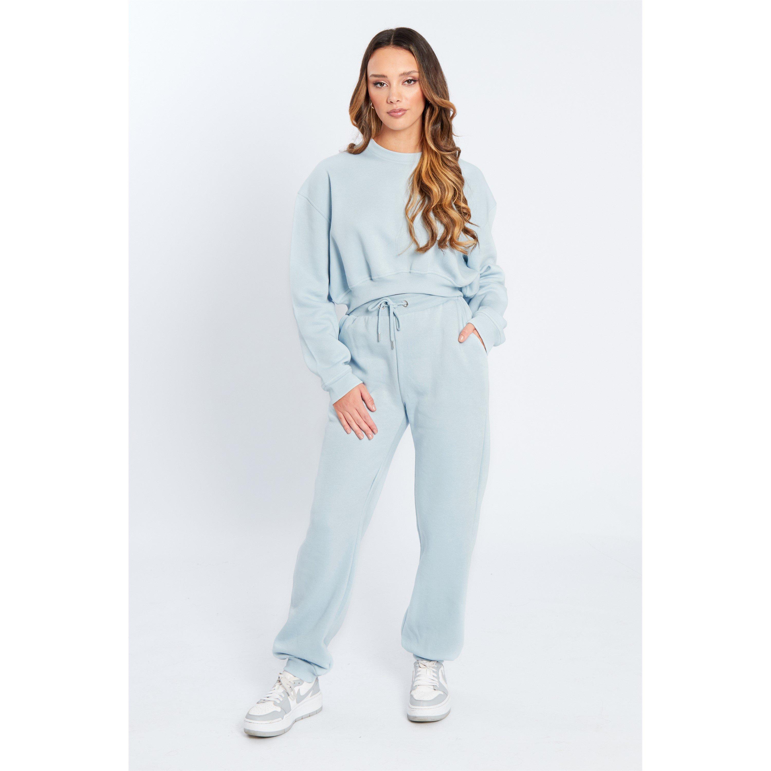 Pale Blue - Be You - BeYou Oversized Closed Hem Jersey Joggers - 2