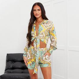 ISAWITFIRST Stripe Cotton Boxer Shorts ISAWITFIRST Paisley Print Floaty Shorts Co-Ord