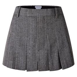 Bottega Veneta Viscose And Silk Mini Pleated Skirt