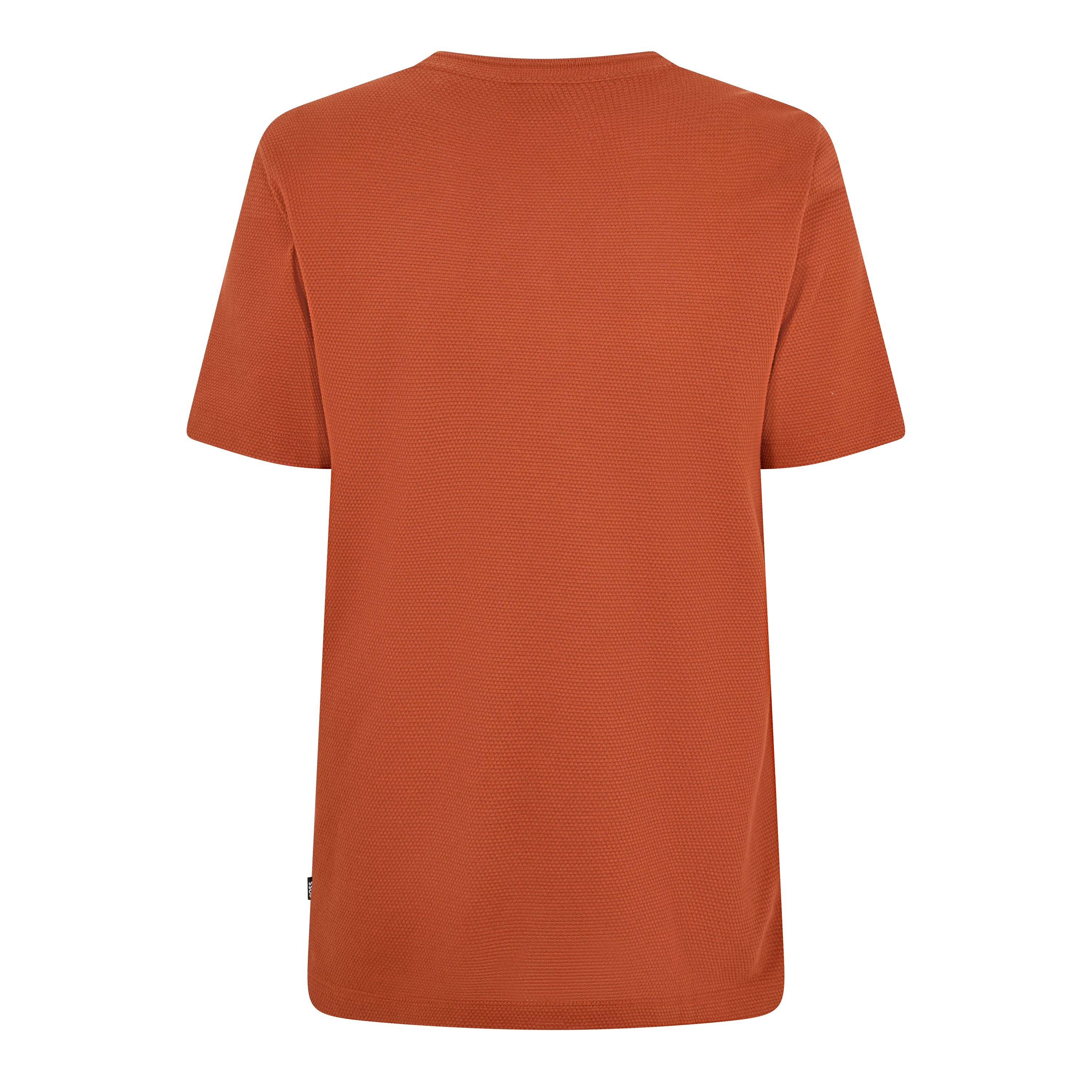 Dark Orange - Boss - Men's Tiburt Bubble Structure Cotton Short Sleeve T-Shirt - 2