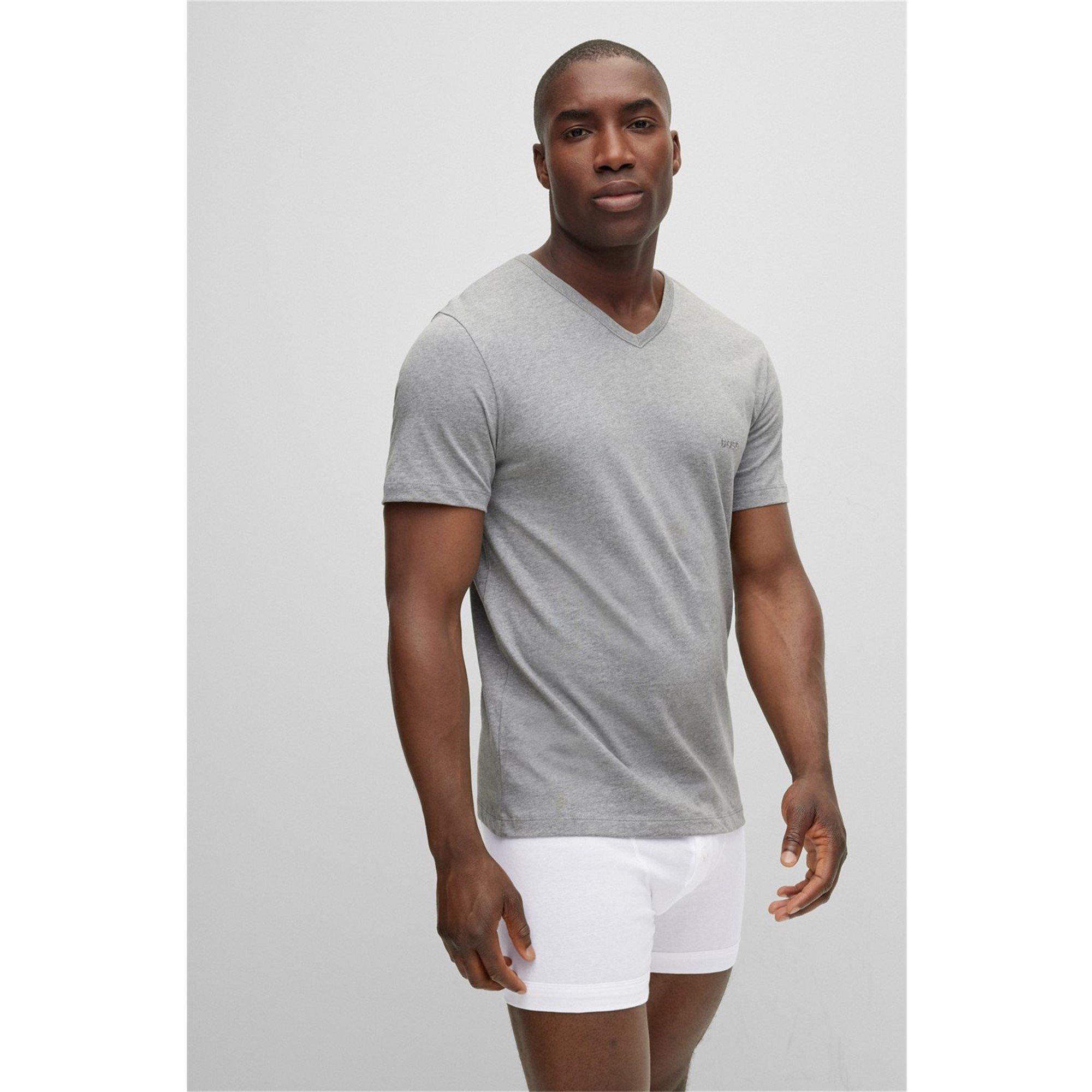 Open Misc - Boss - Mens BOSS Bodywear 3 Pack T-Shirts - Soft Breathable Fabric with Logo Detail - 5