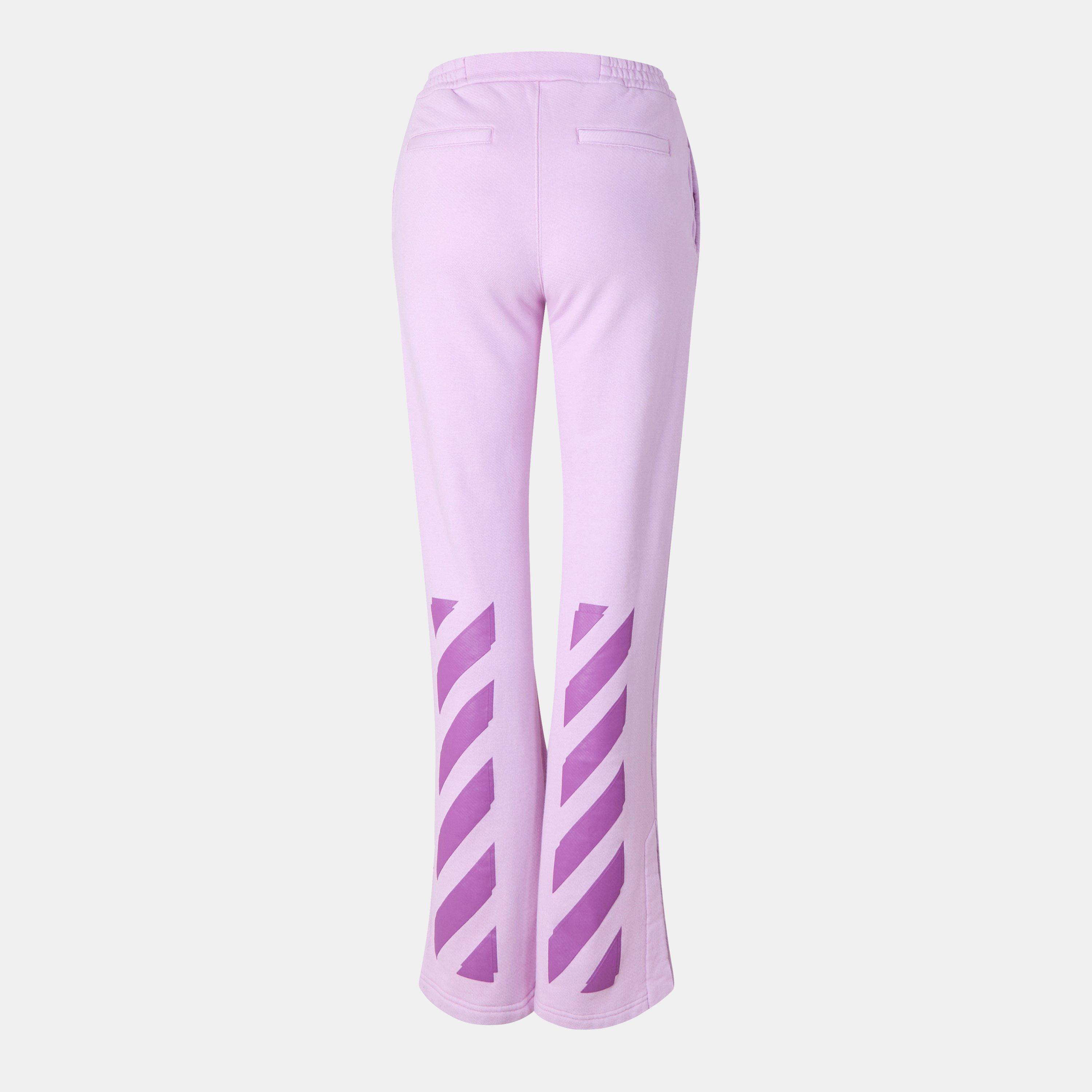 Purple - Off White - Women's Dig Tapered Jogging Bottoms - 2