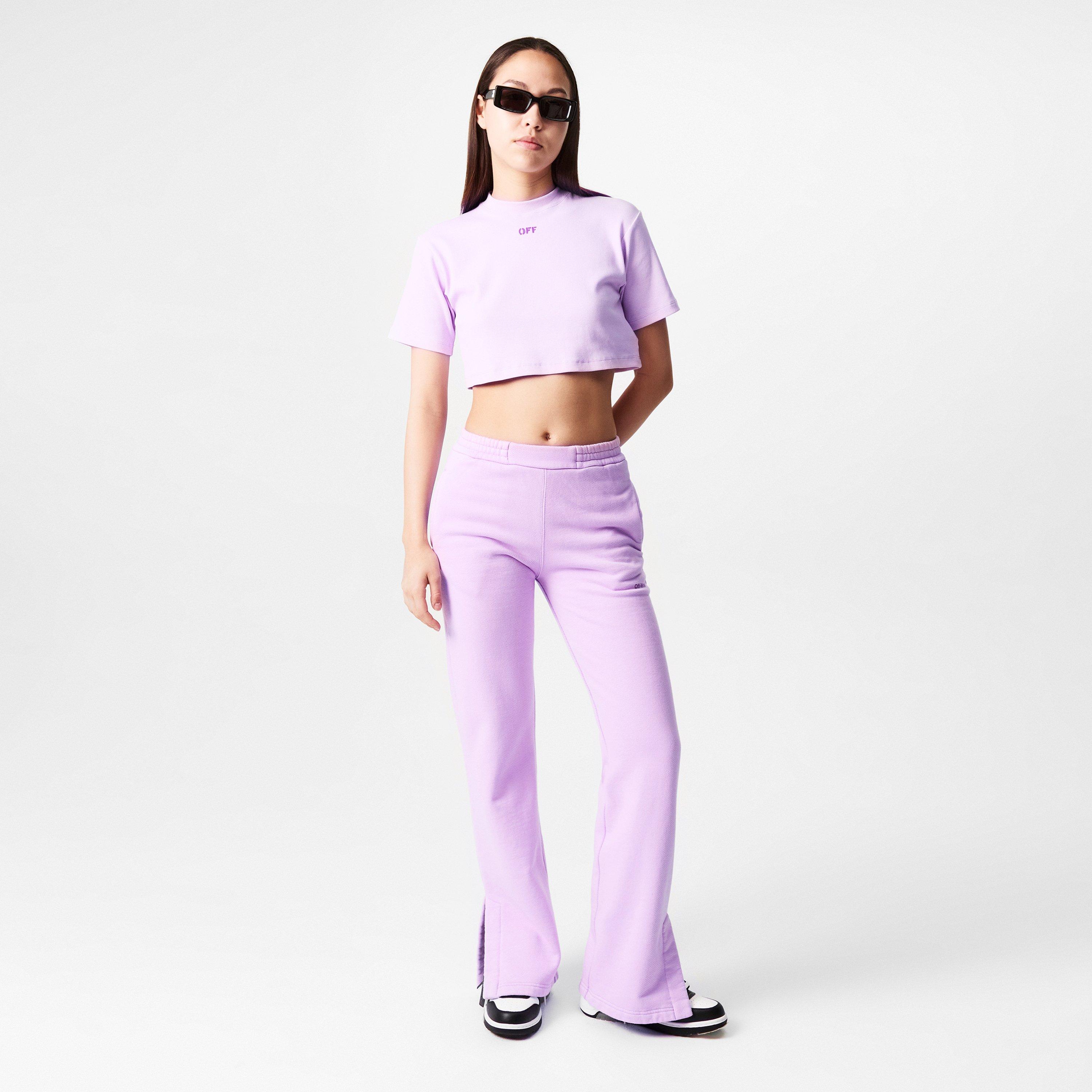 Purple - Off White - Women's Dig Tapered Jogging Bottoms - 6