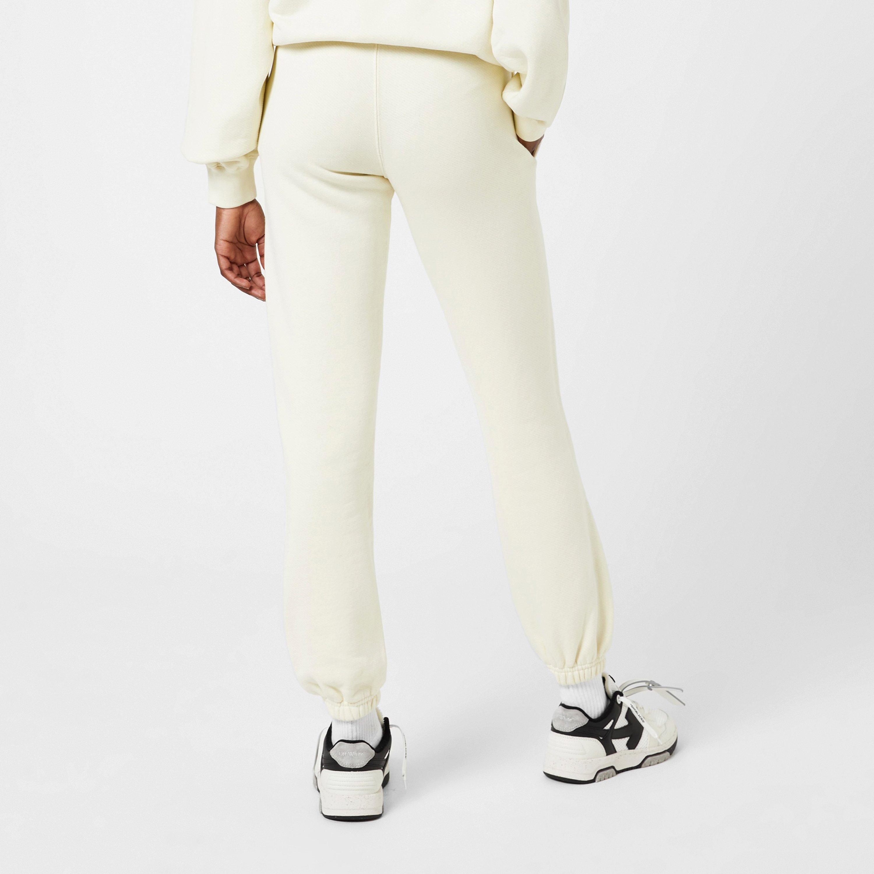 Beige 6110 - Off White - Women's Logo Jogging Bottoms, Signature Design - 2