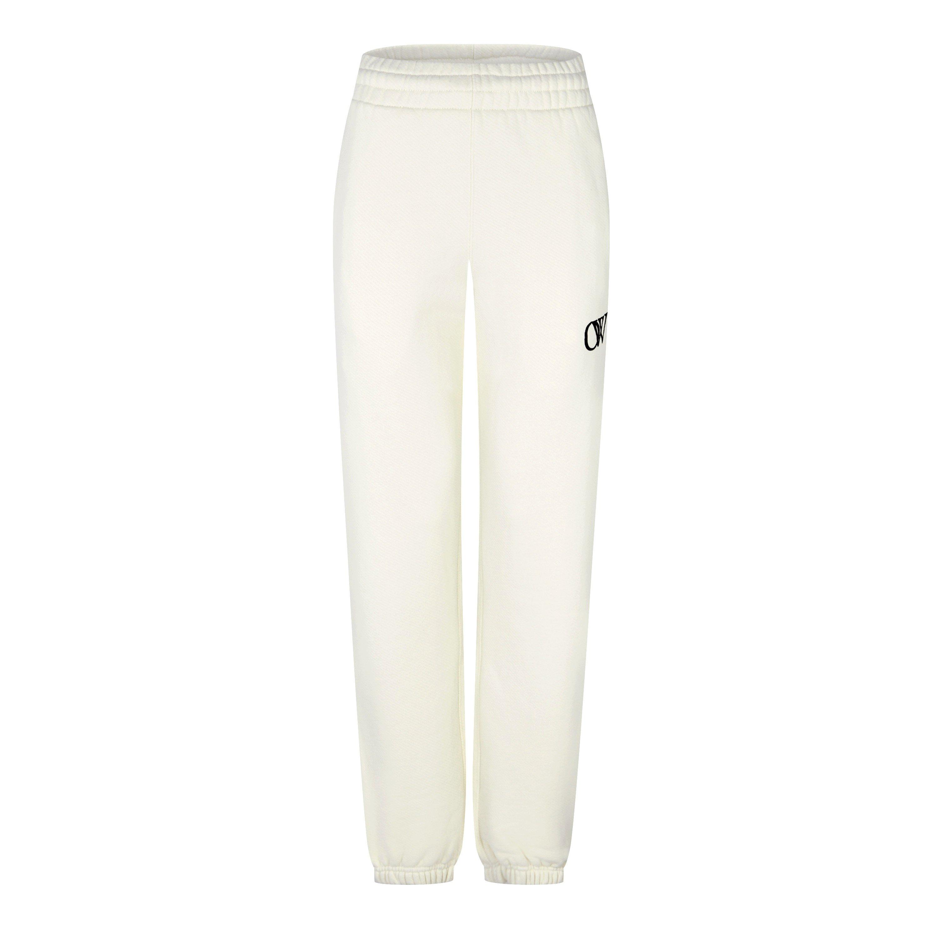 Beige 6110 - Off White - Women's Logo Jogging Bottoms, Signature Design - 4