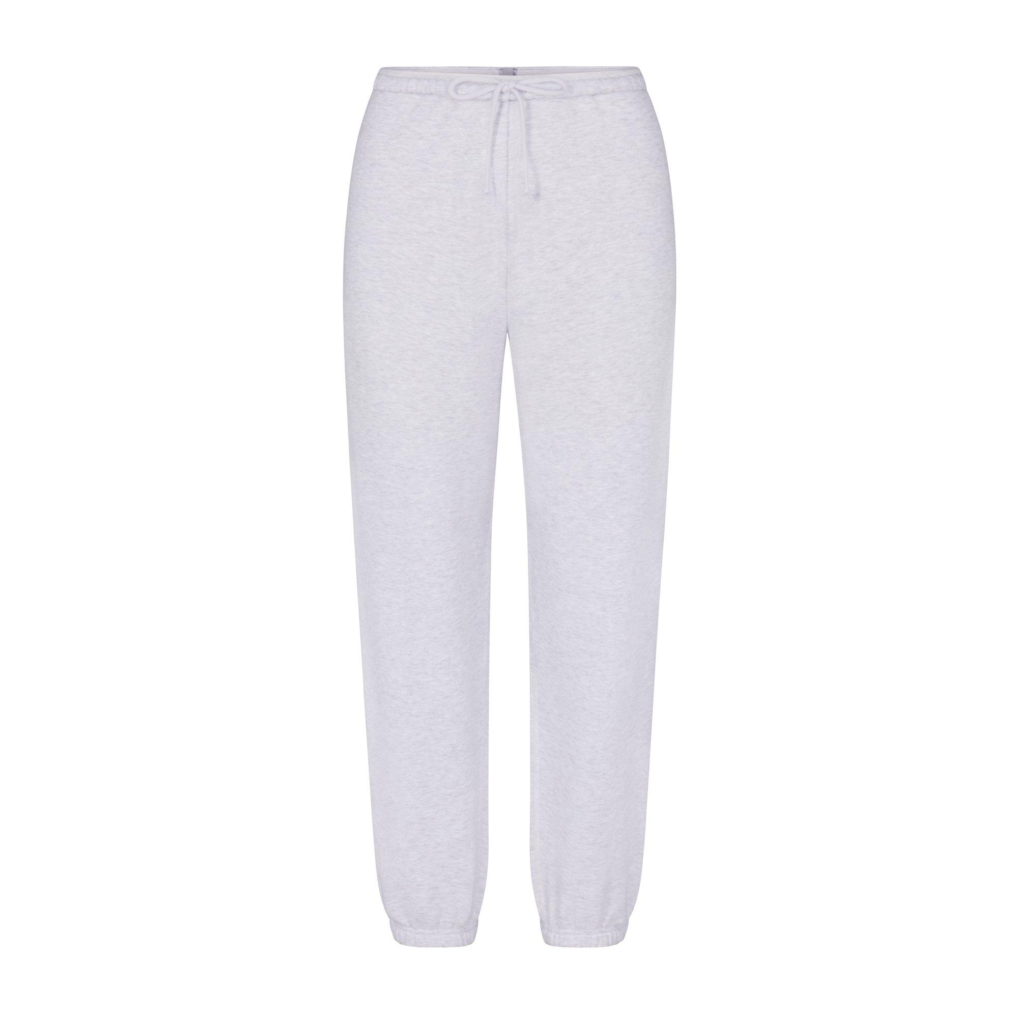 SKIMS Womens Cotton Fleece Classic Joggers - Light Hthr Grey - Size 18 (2XL)