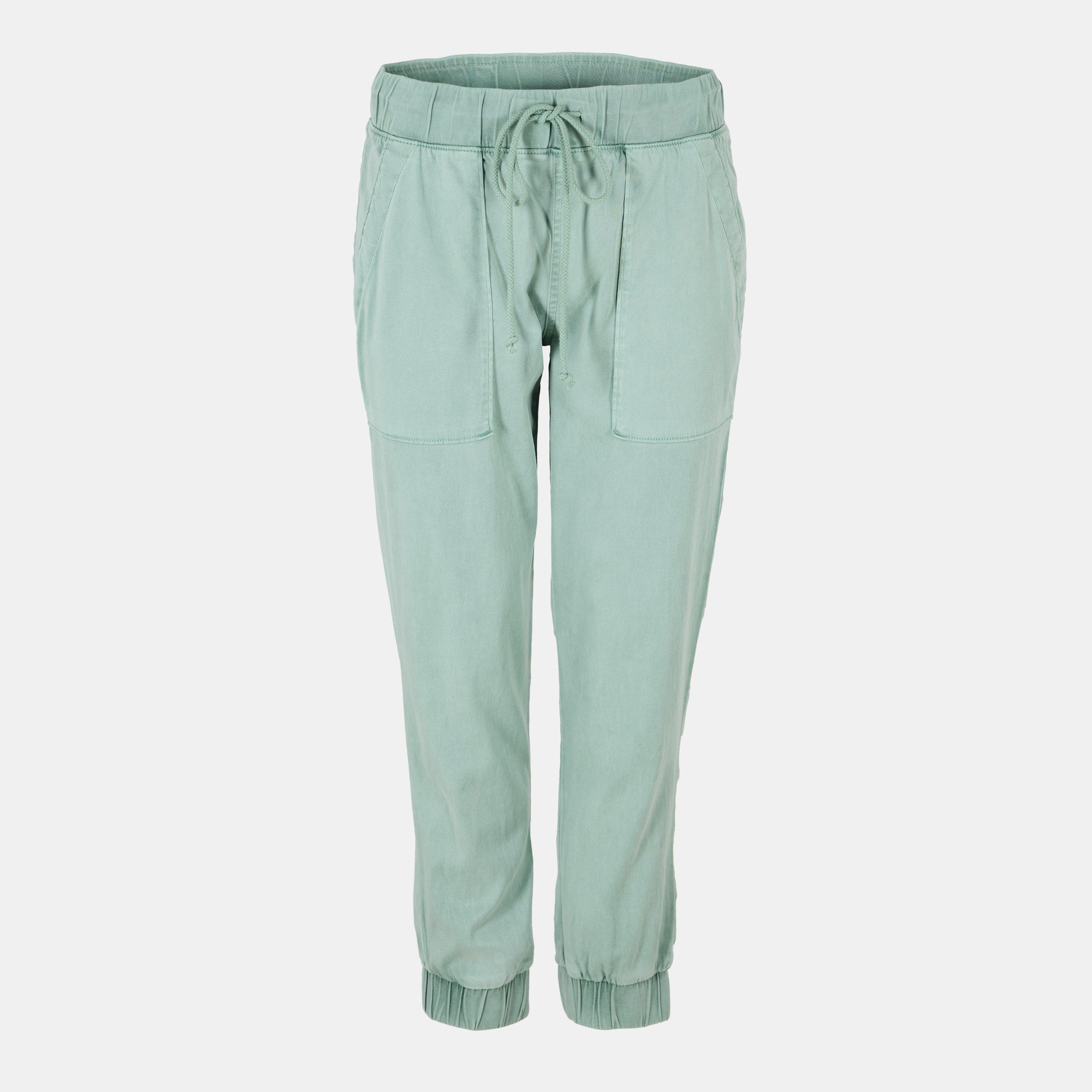 Oasis Green - Bella Dahl - Women's Pocket Closed Cuff Jersey Joggers - 1