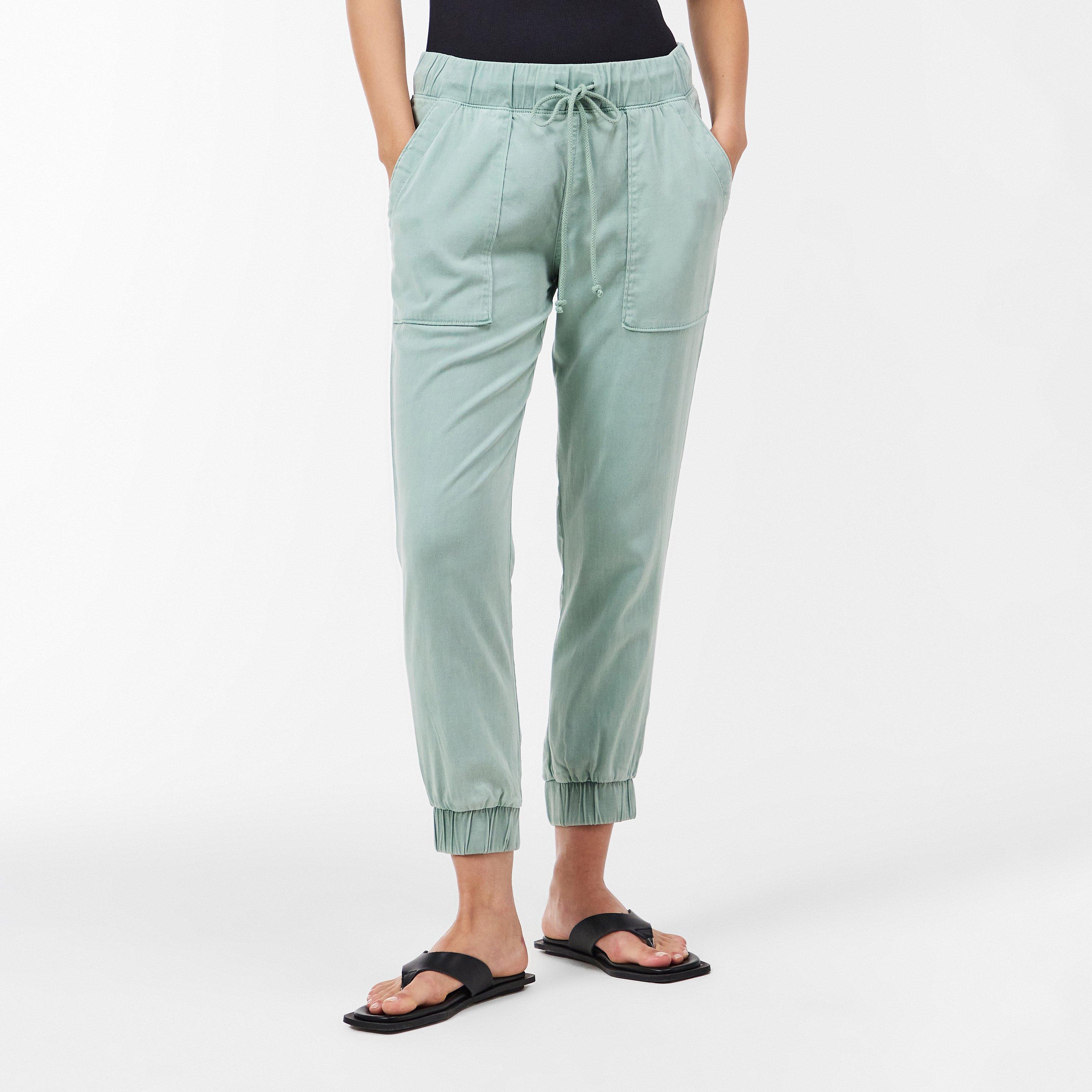 Oasis Green - Bella Dahl - Women's Pocket Closed Hem Jersey Joggers - 3
