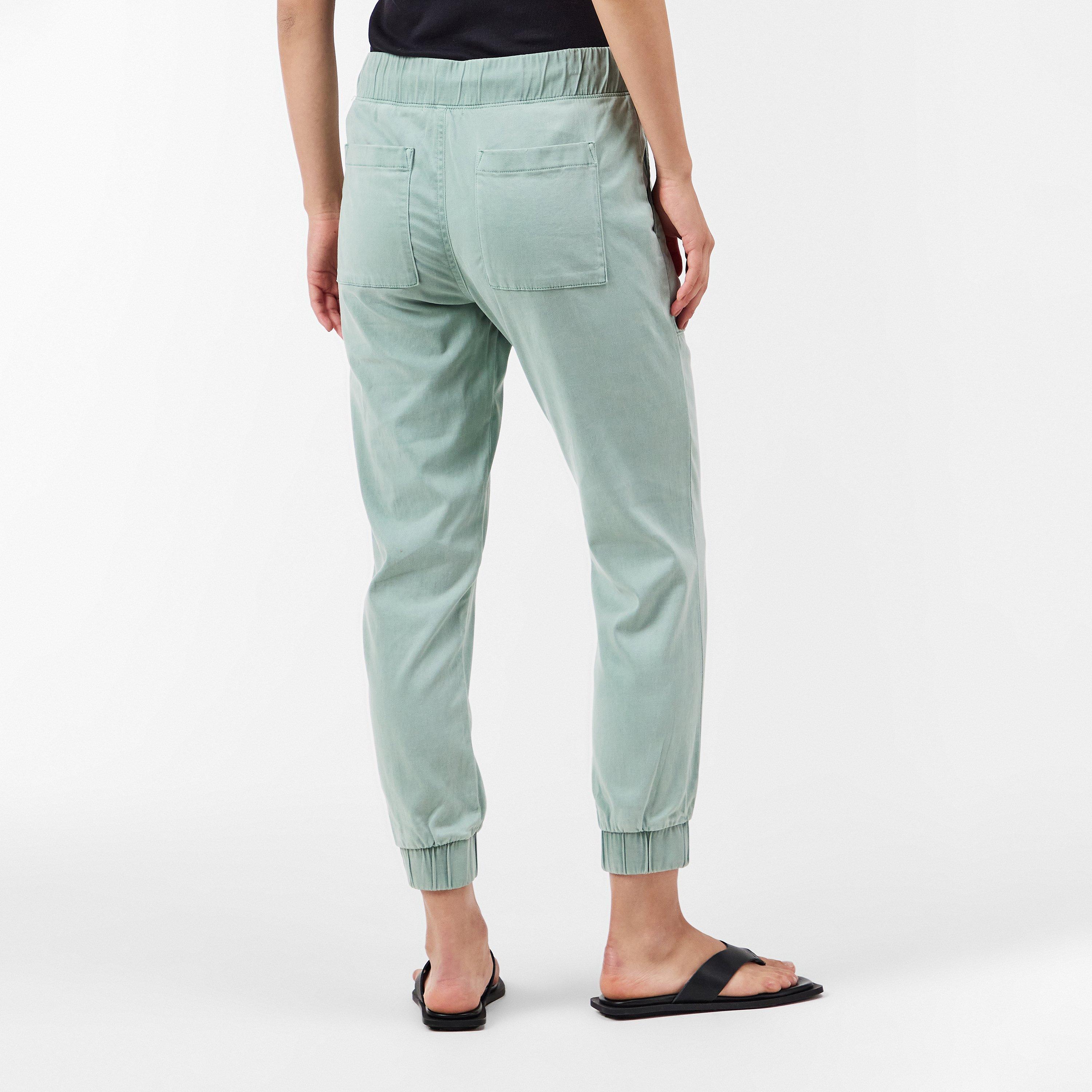 Oasis Green - Bella Dahl - Women's Pocket Closed Hem Jersey Joggers - 4