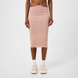 Amiri Ribbed Staggered Midi Skirt