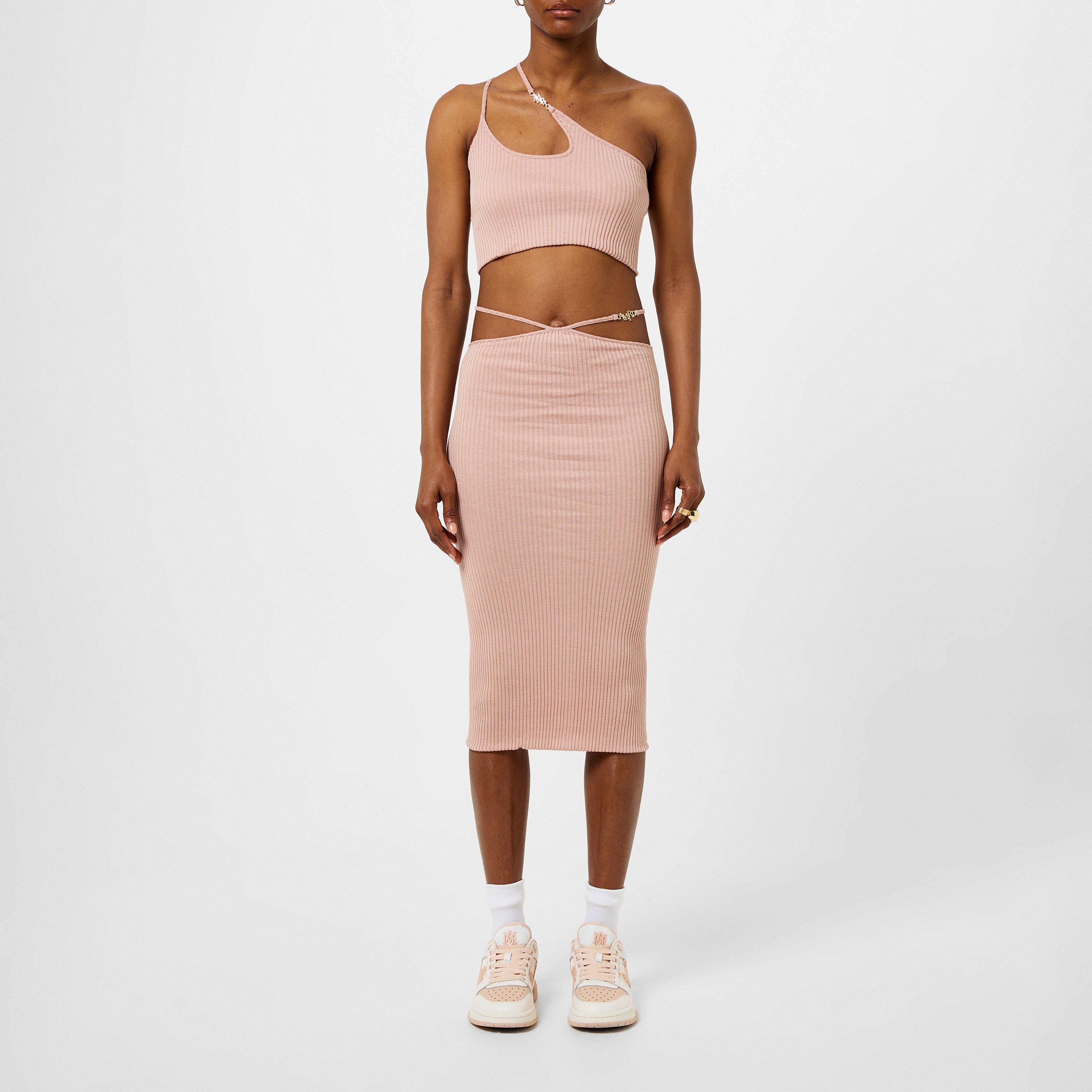Amiri | Ribbed Staggered Midi Skirt | Midi Skirts | Cruise
