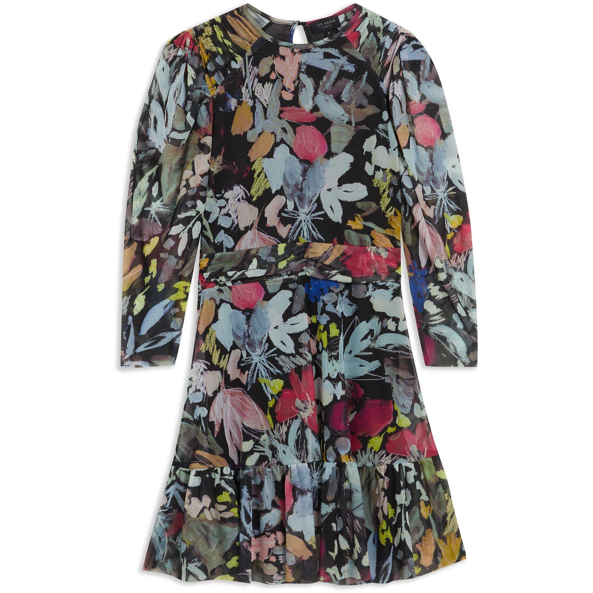 black - Ted Baker - Women's Payslyy Mesh Mini Skater Dress - 4