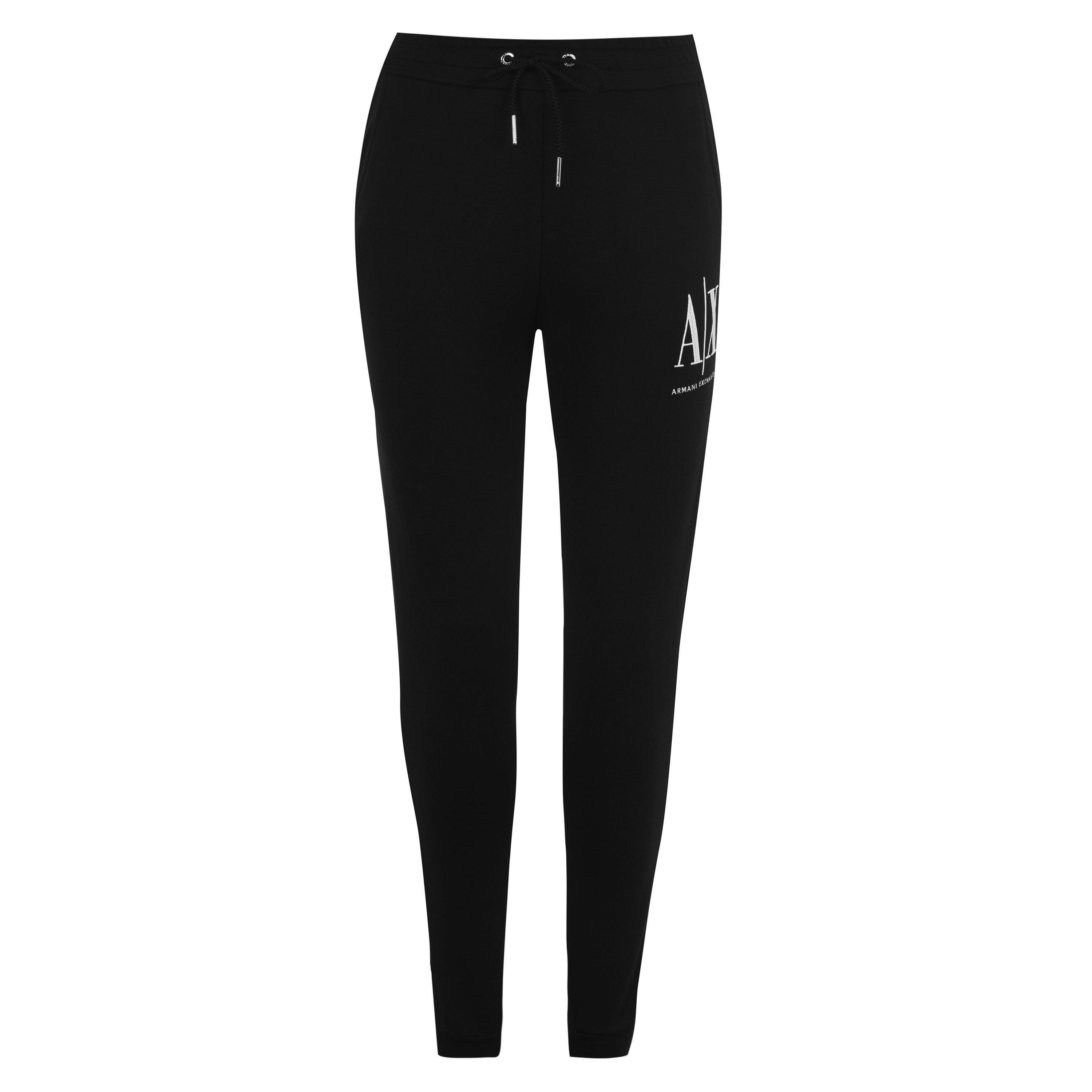 Armani Exchange Women's Logo Jogging Bottoms - Black 1200 - 8 (XS)
