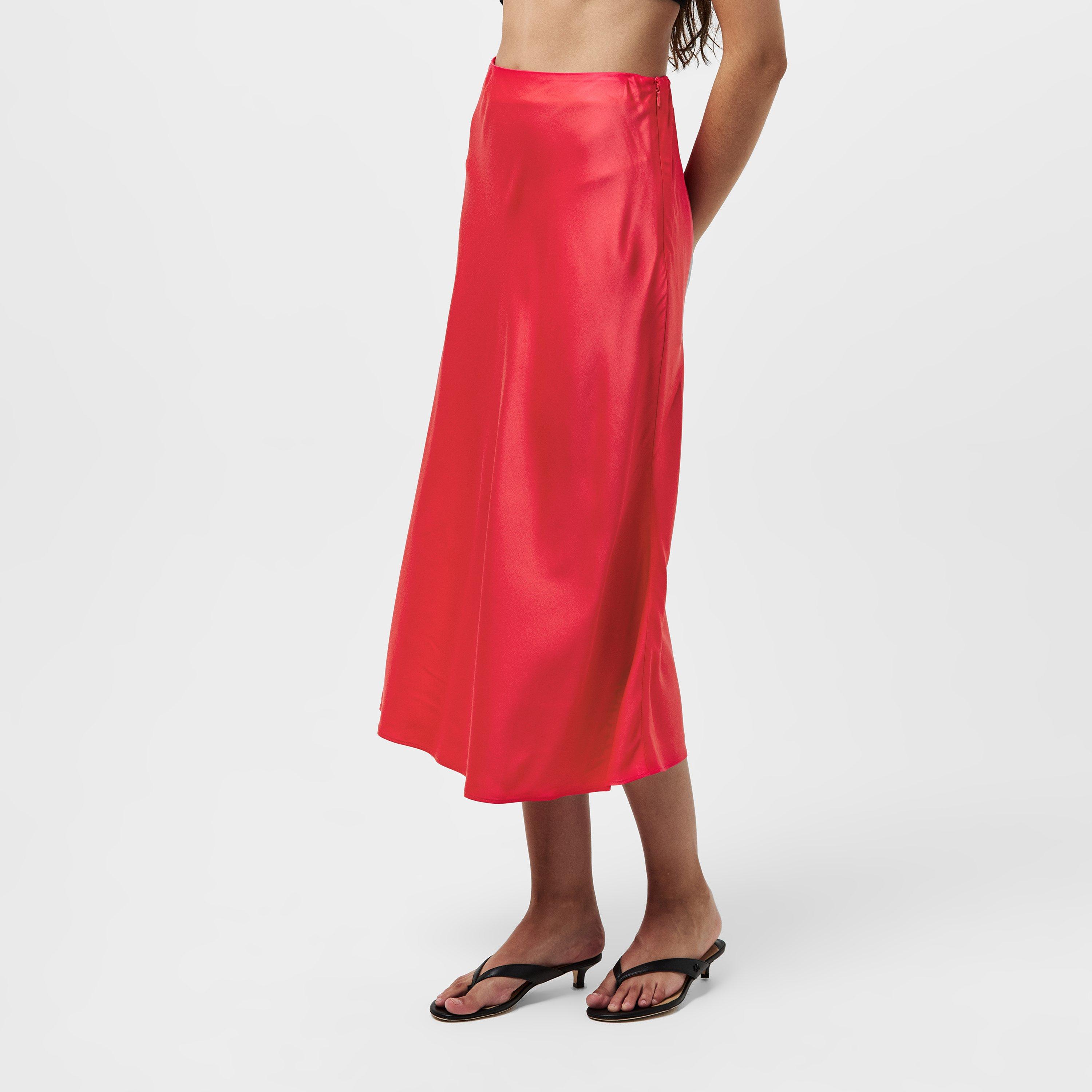64-Azalea - French Connection - Women's Ennis Slip Midi Skirt - 2