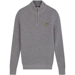 Lyle and Scott Ribbed Quarter Zip Jumper