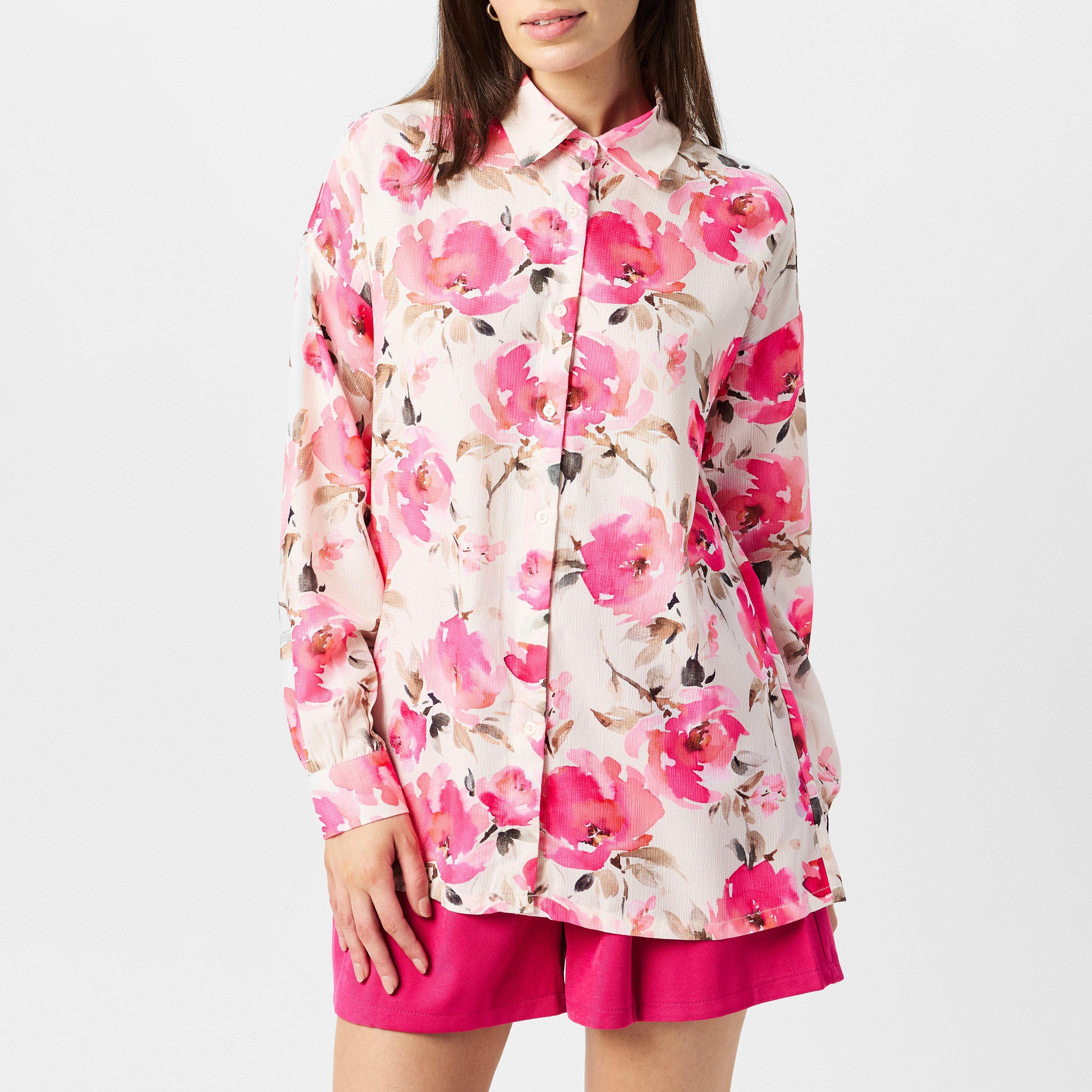 Roze - In The Style - In the Style Floral Print Shirt - 3