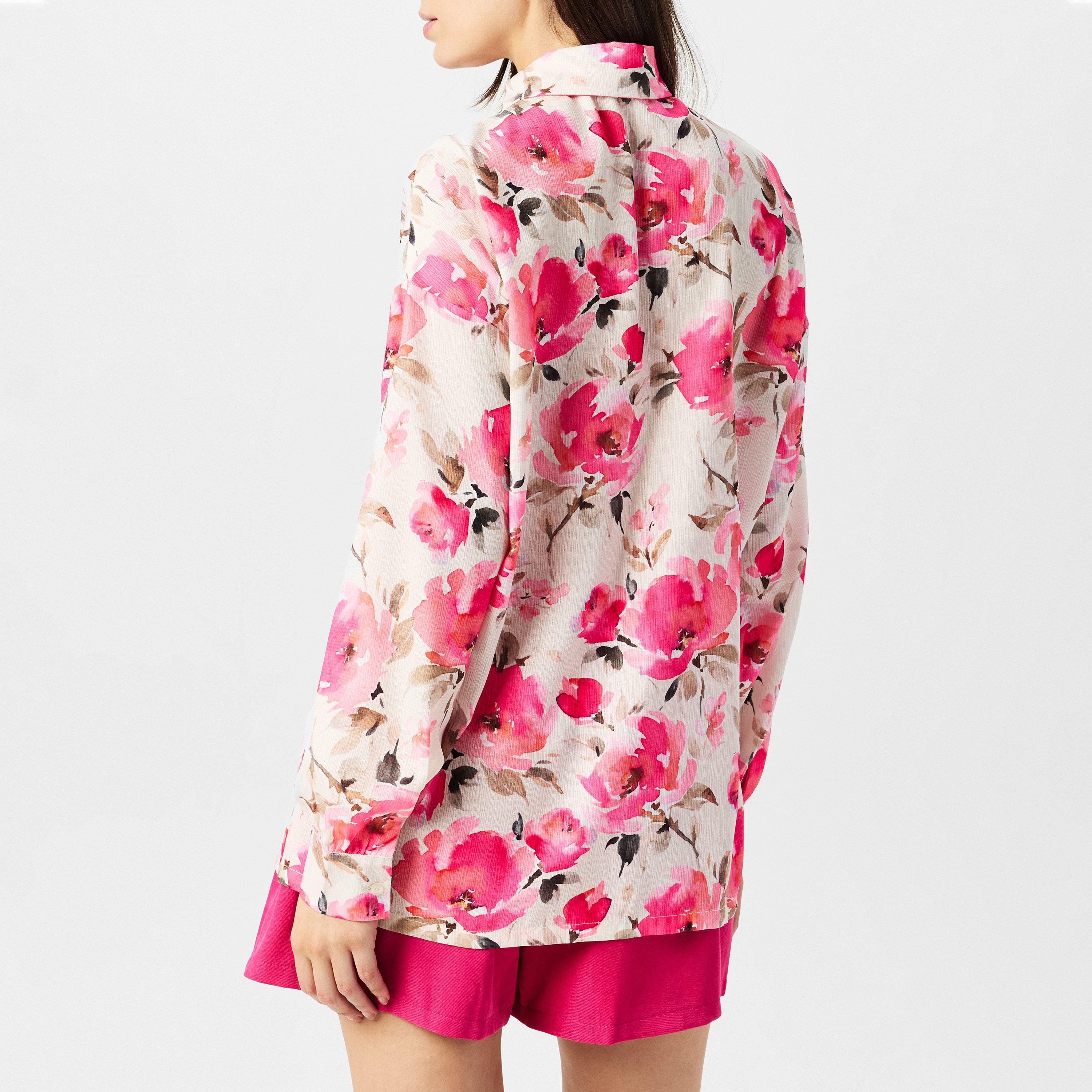 Roze - In The Style - In the Style Floral Print Shirt - 4