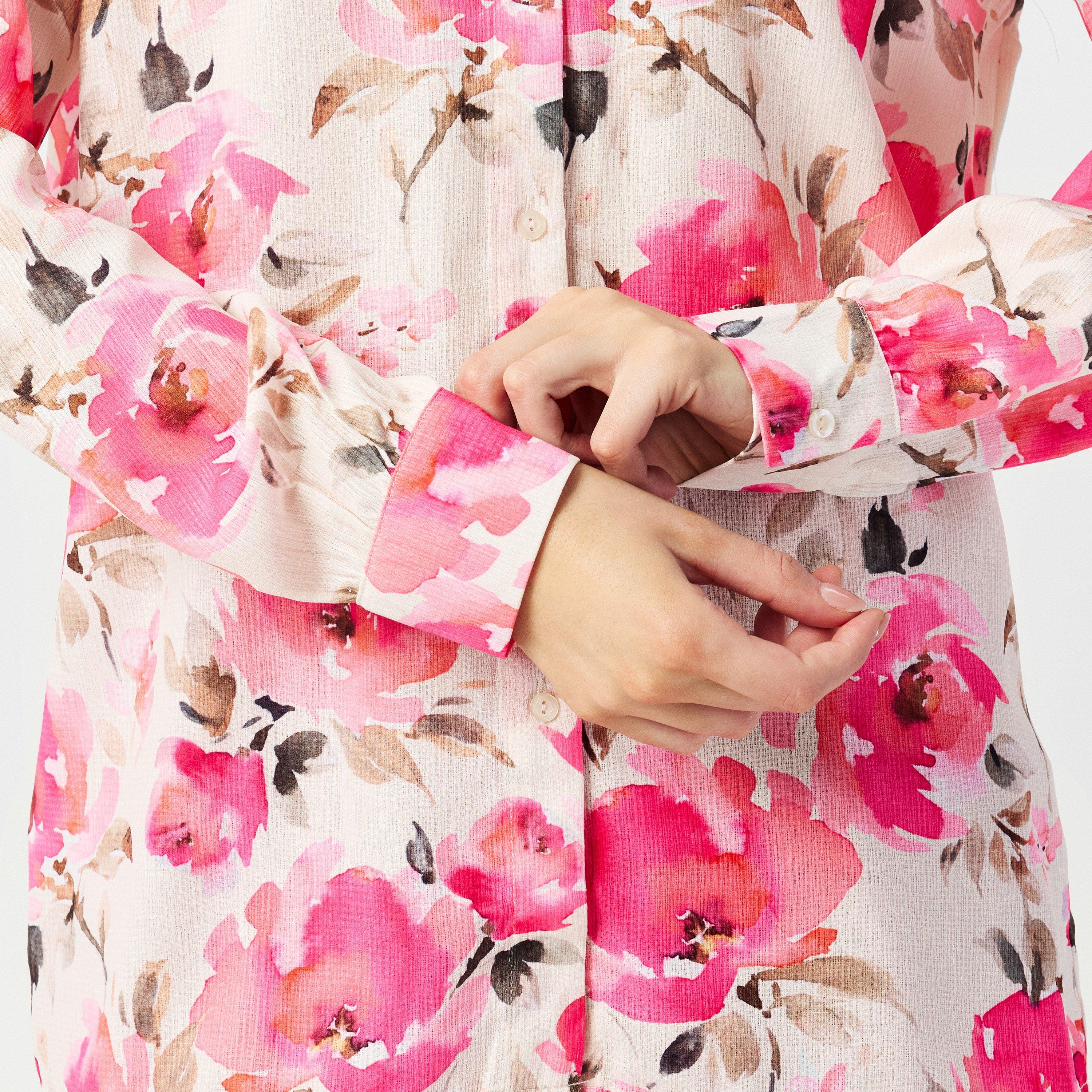 Roze - In The Style - In the Style Floral Print Shirt - 5