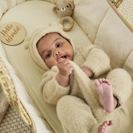 Hello World Studio Baby Boy Bear Romper and Rattle Gift