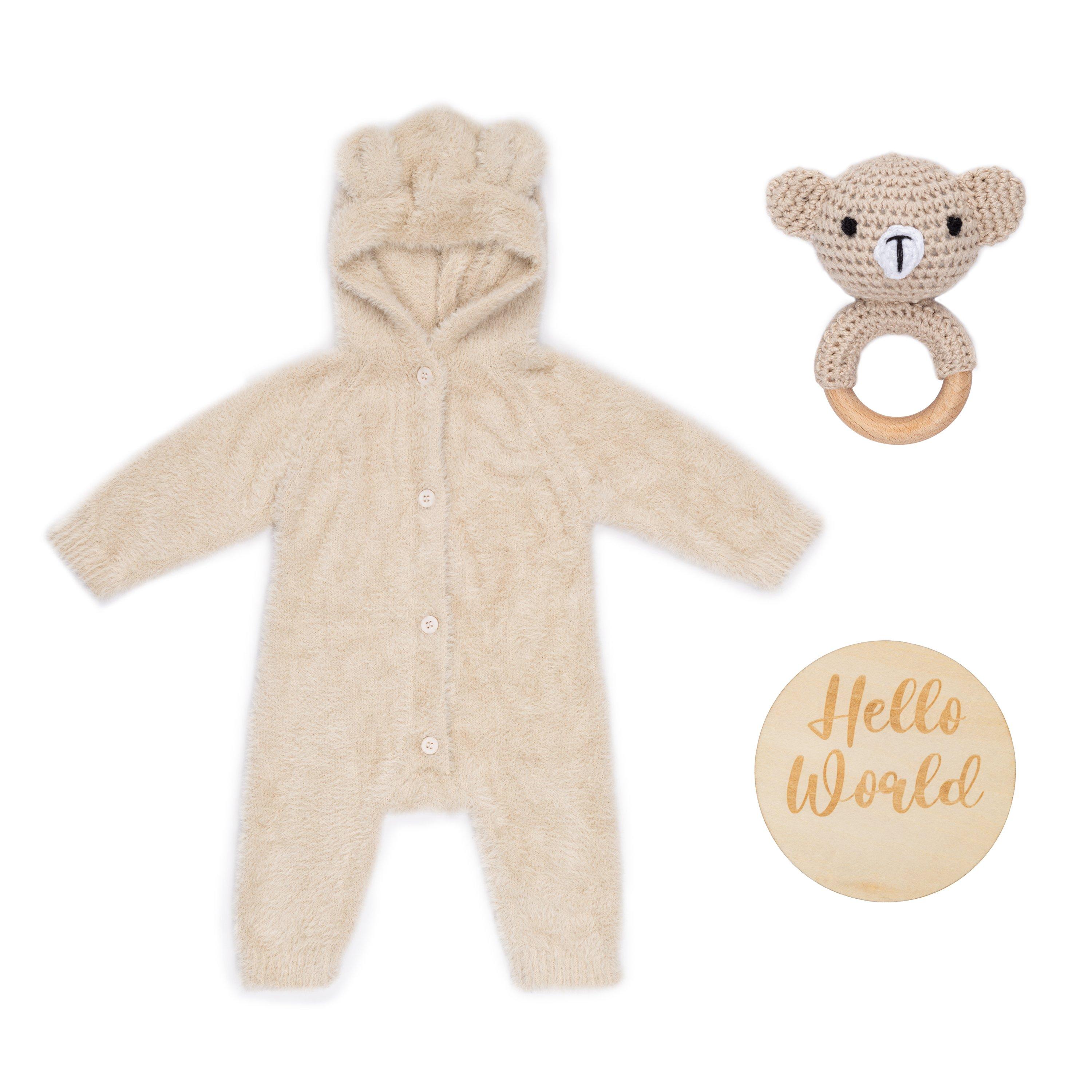 BEIGE - Hello World - Kids' Cardigan - 3