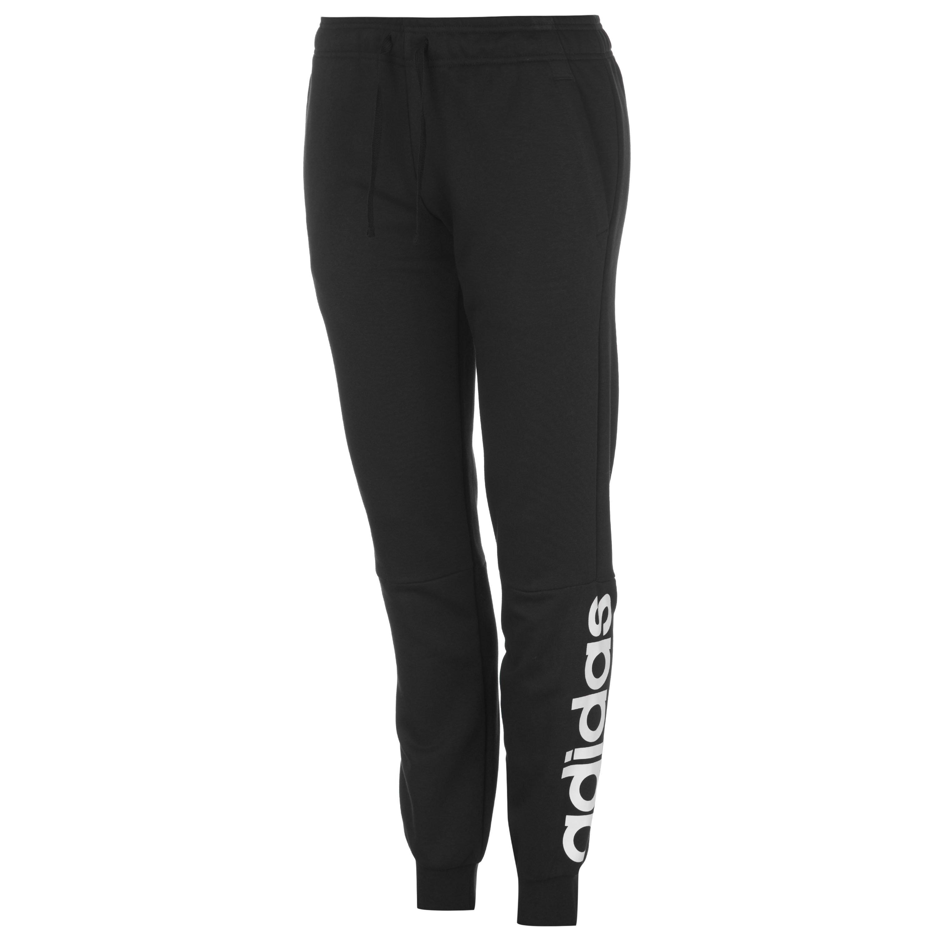 Negro/Blanco - adidas - Essentials Linear Pants Ladies - 1